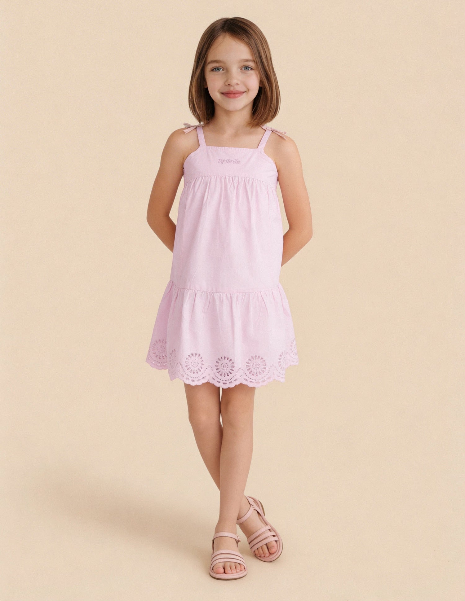 Cut Work Embroidered Dress Pink - U.S. Polo Assn. India | Large