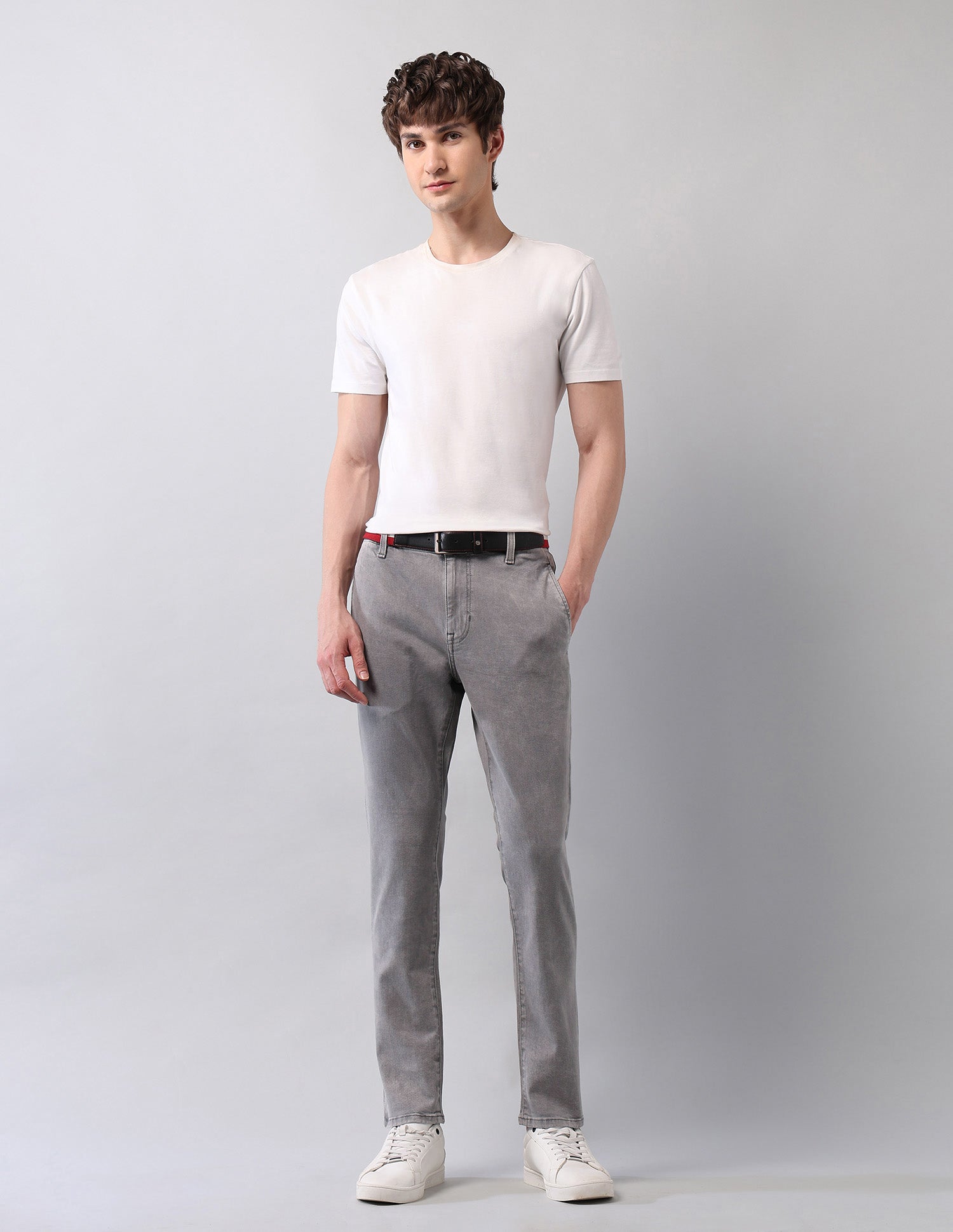 Stone Washed Regular Fit Blue Jeans Grey - U.S. Polo Assn. India | Large