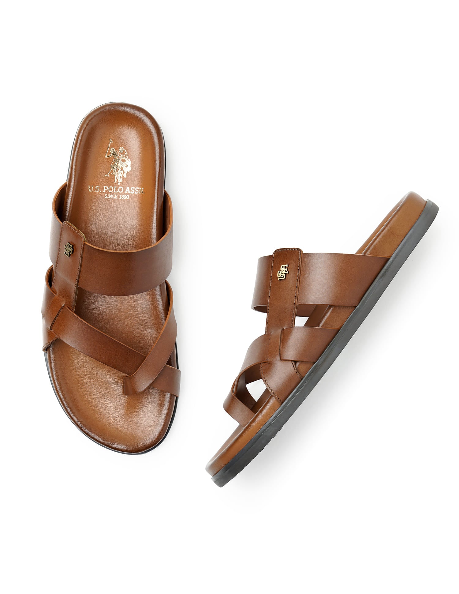 Buckle Strap Iker Sandals Brown - U.S. Polo Assn. India | Large