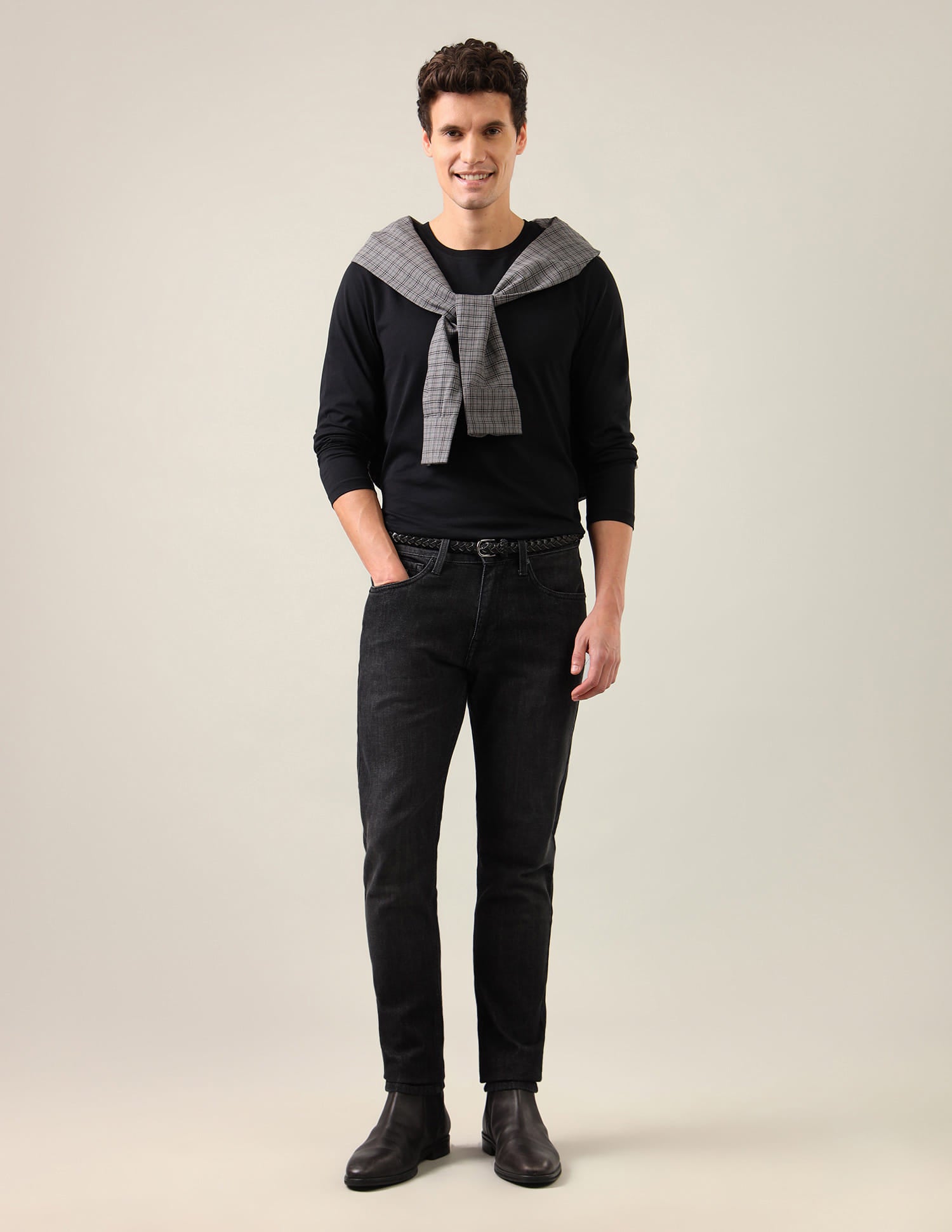 Brandon Slim-Tapered Fit Black Jeans Black - U.S. Polo Assn. India | Large