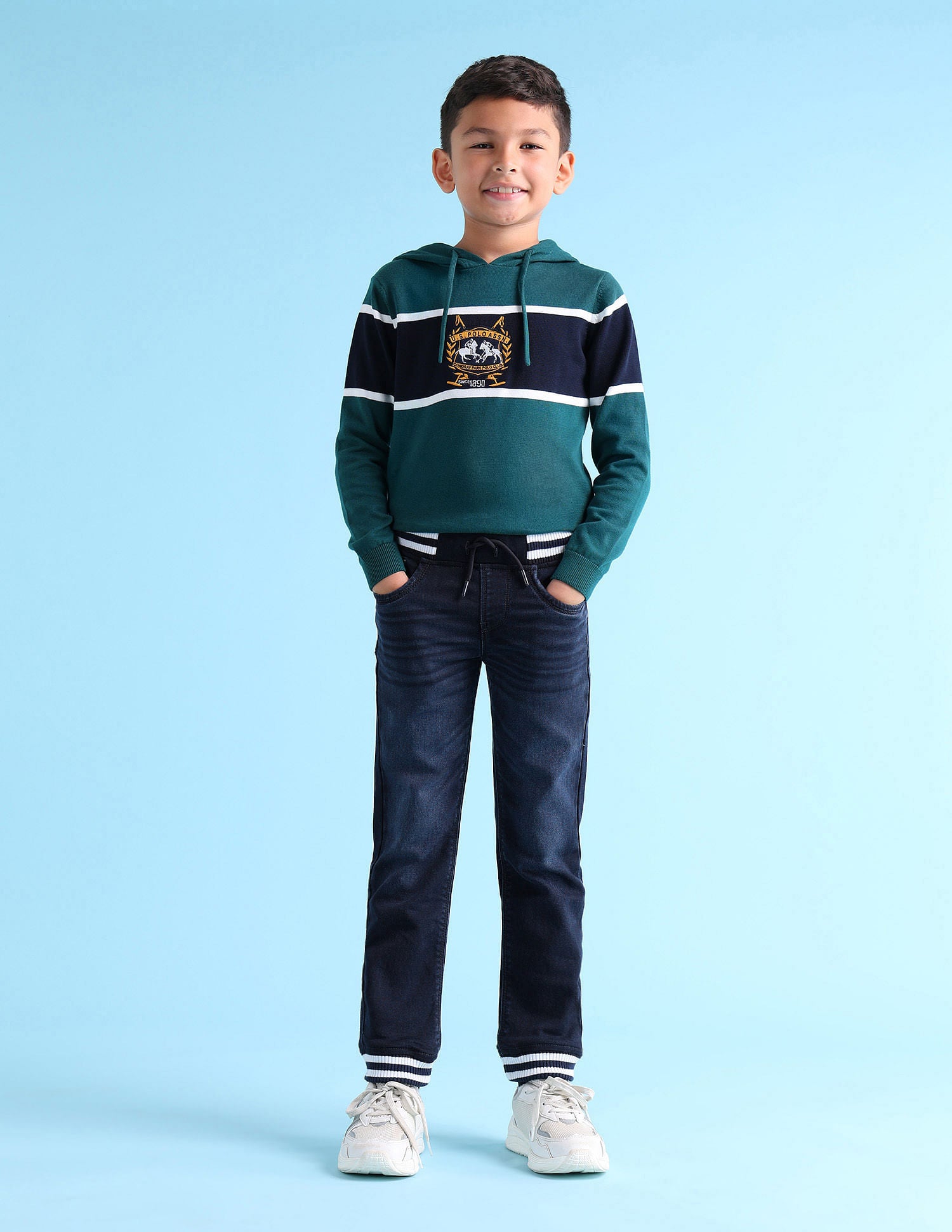 Slim fit Solid Jeans Blue Black - U.S. POLO ASSN. | Large