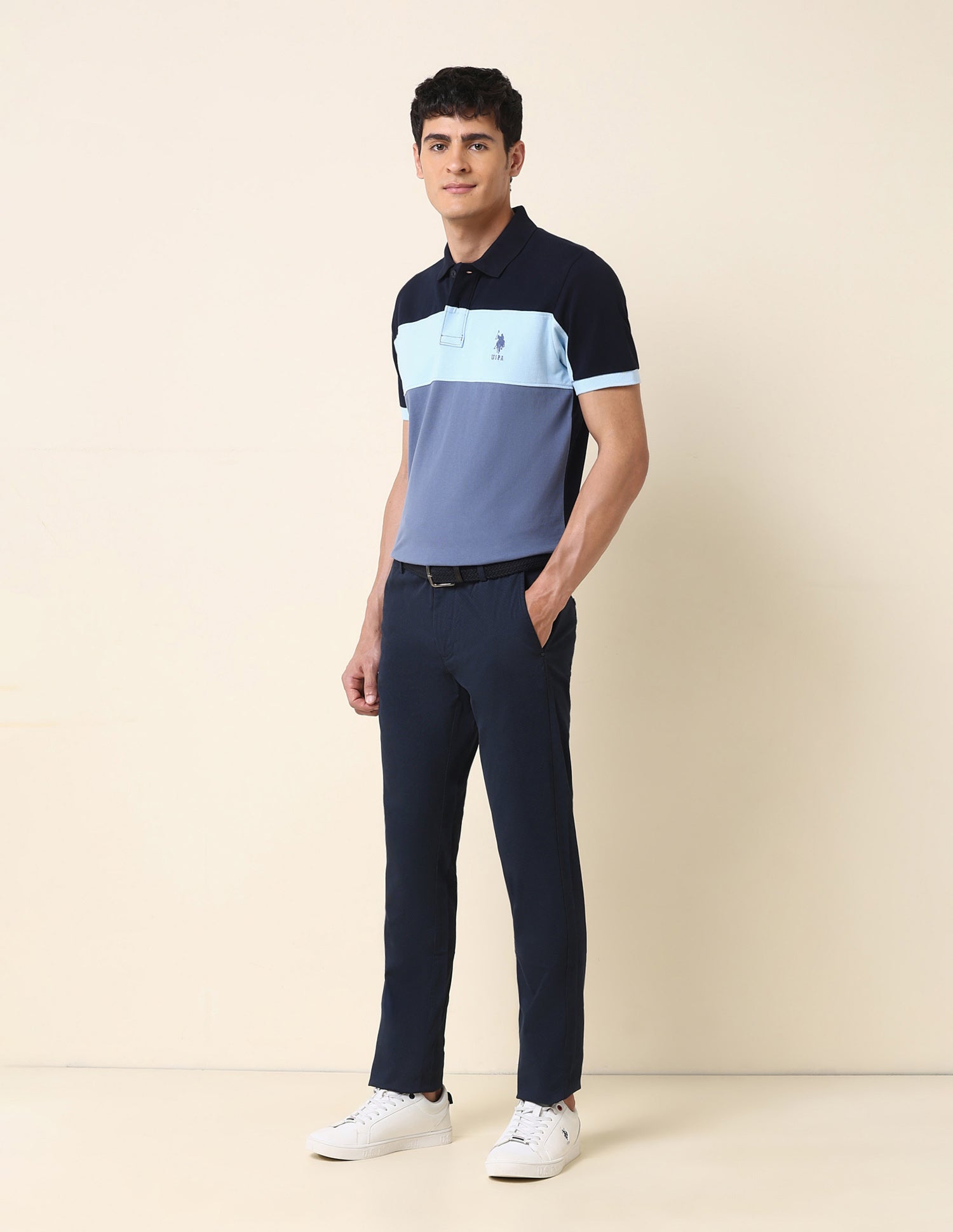 Colourblocked Classic Polo Shirt Blue - U.S. POLO ASSN. | Large