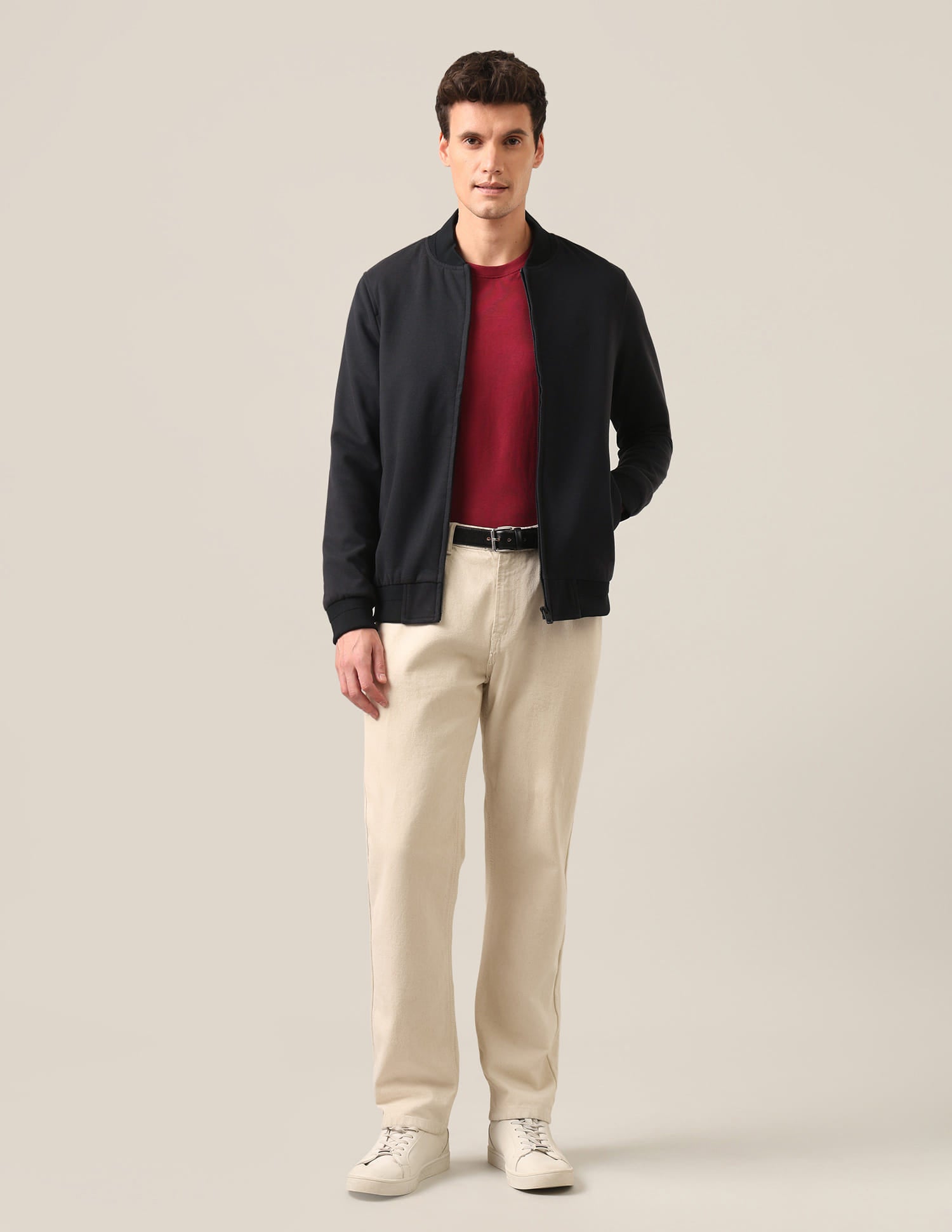 Knitted Bomber Jacket Black - U.S. Polo Assn. India | Large