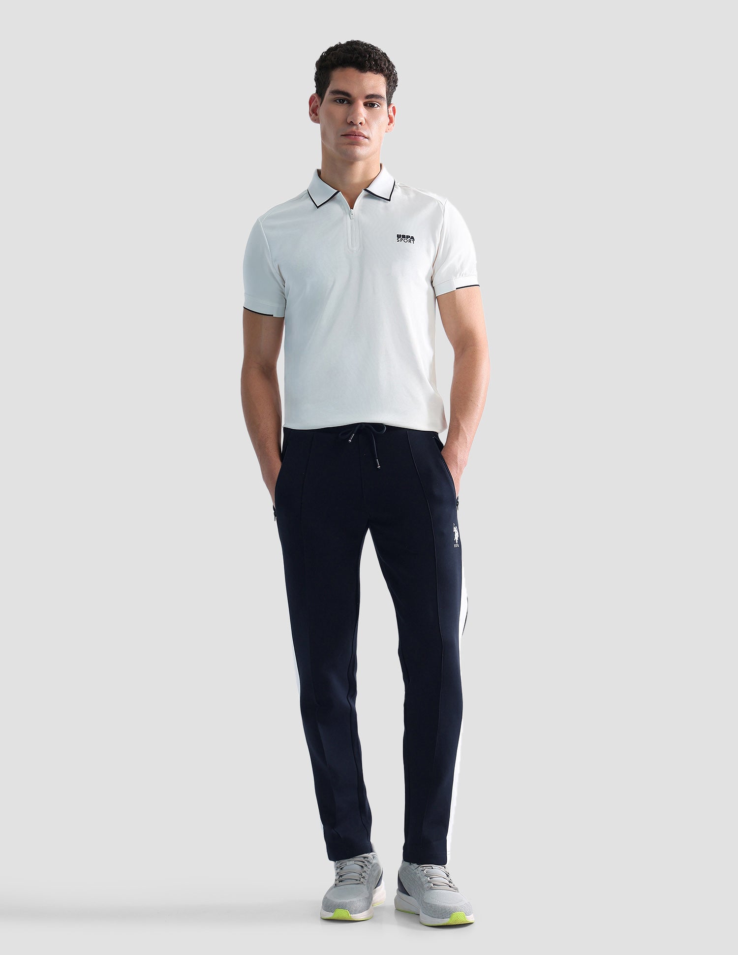 Mid Rise Regular Fit Active Track Pants Navy - U.S. POLO ASSN. | Large