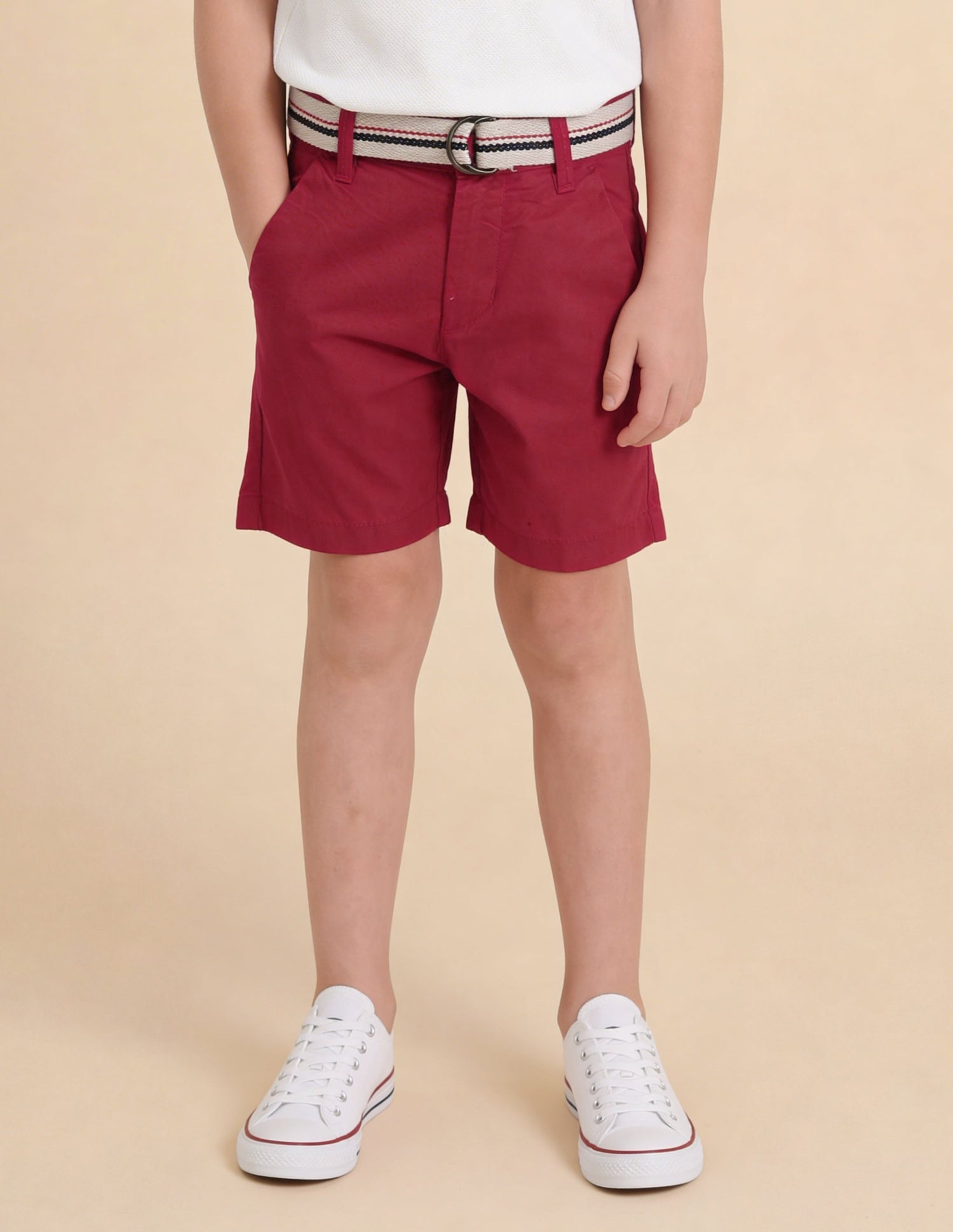 Solid Relaxed Fit Shorts Red - U.S. Polo Assn. India | Large