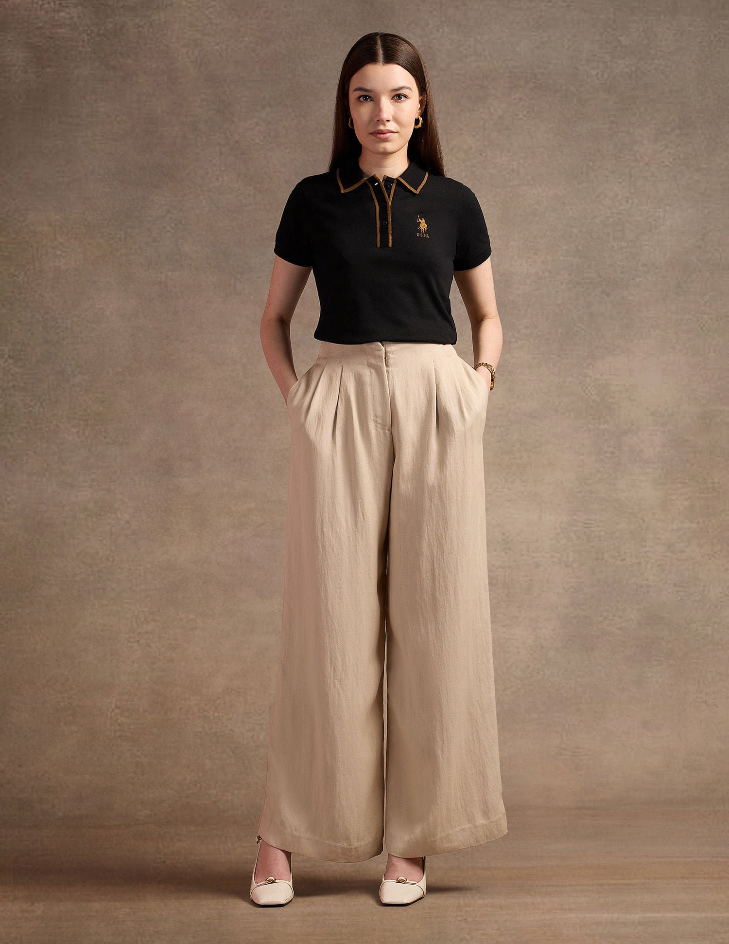 Tipped Placket Polo Shirt Black - U.S. POLO ASSN. | Large