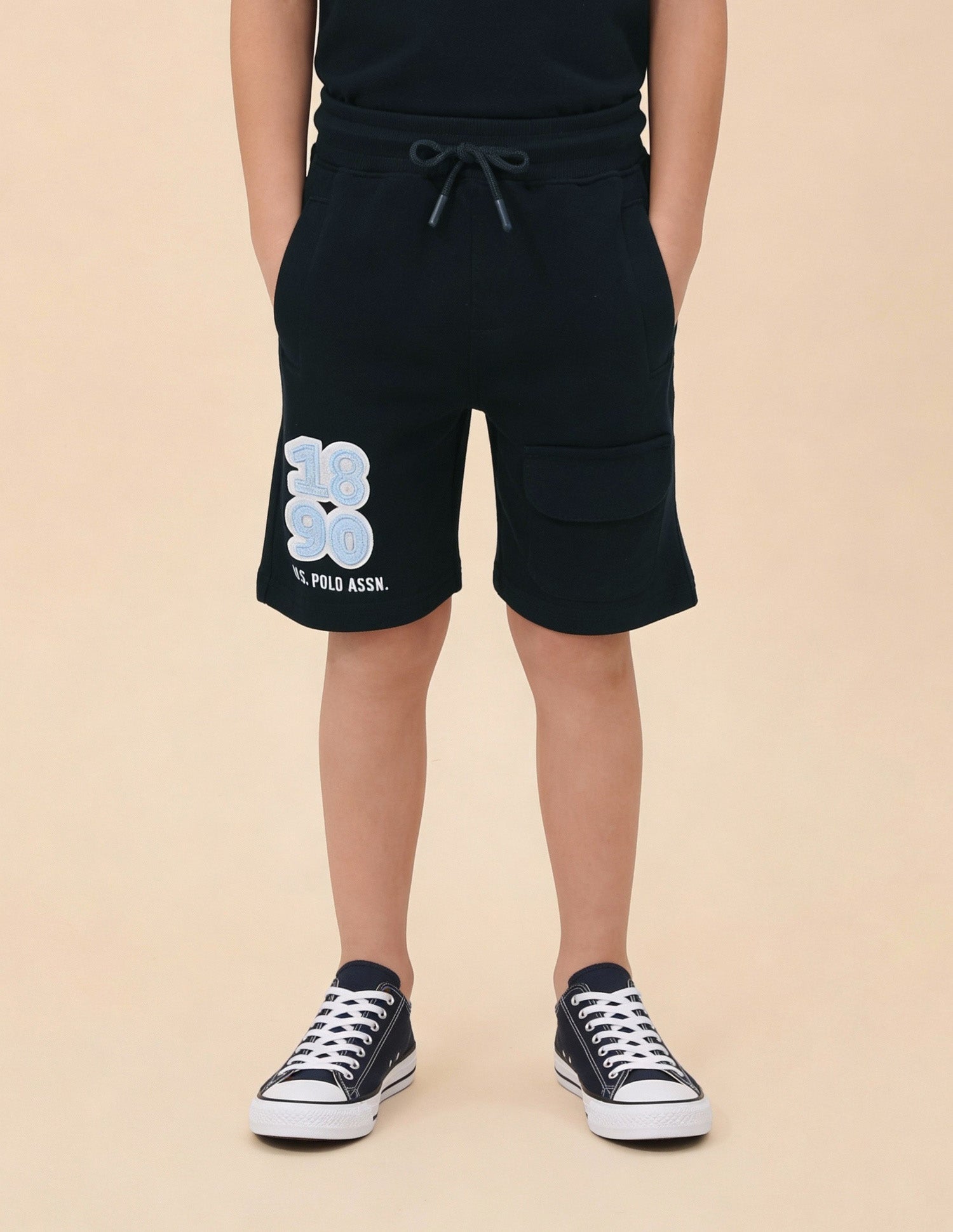 Brand Embroidered Regular Fit Shorts Navy - U.S. Polo Assn. India | Large