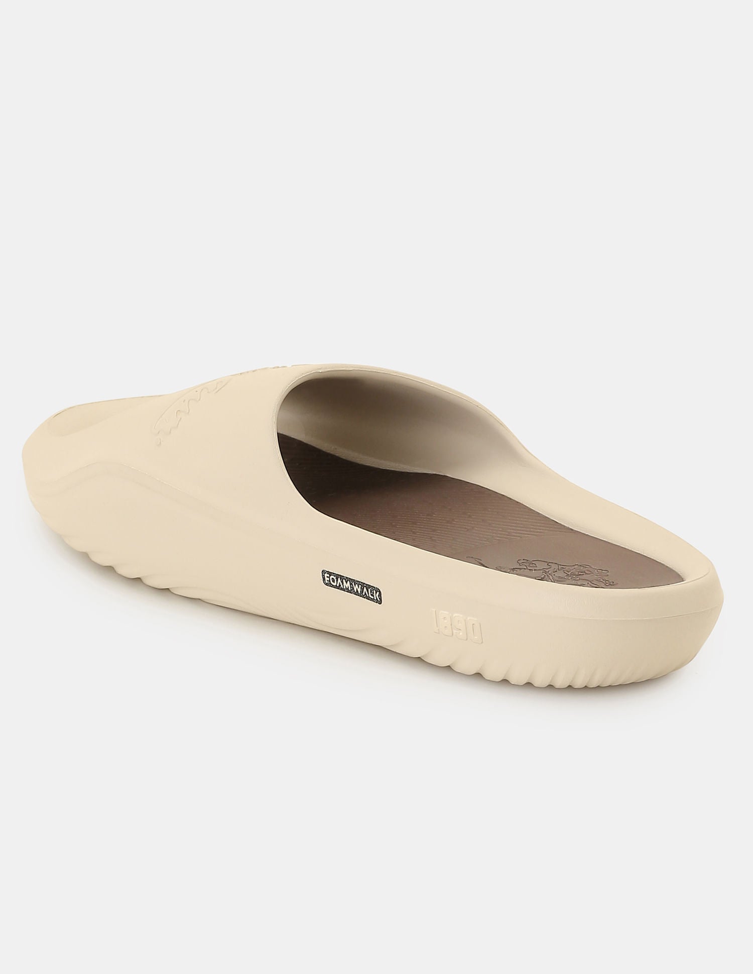 Men Arda Brand Embossed Slippers Cream - U.S. Polo Assn. India | Large