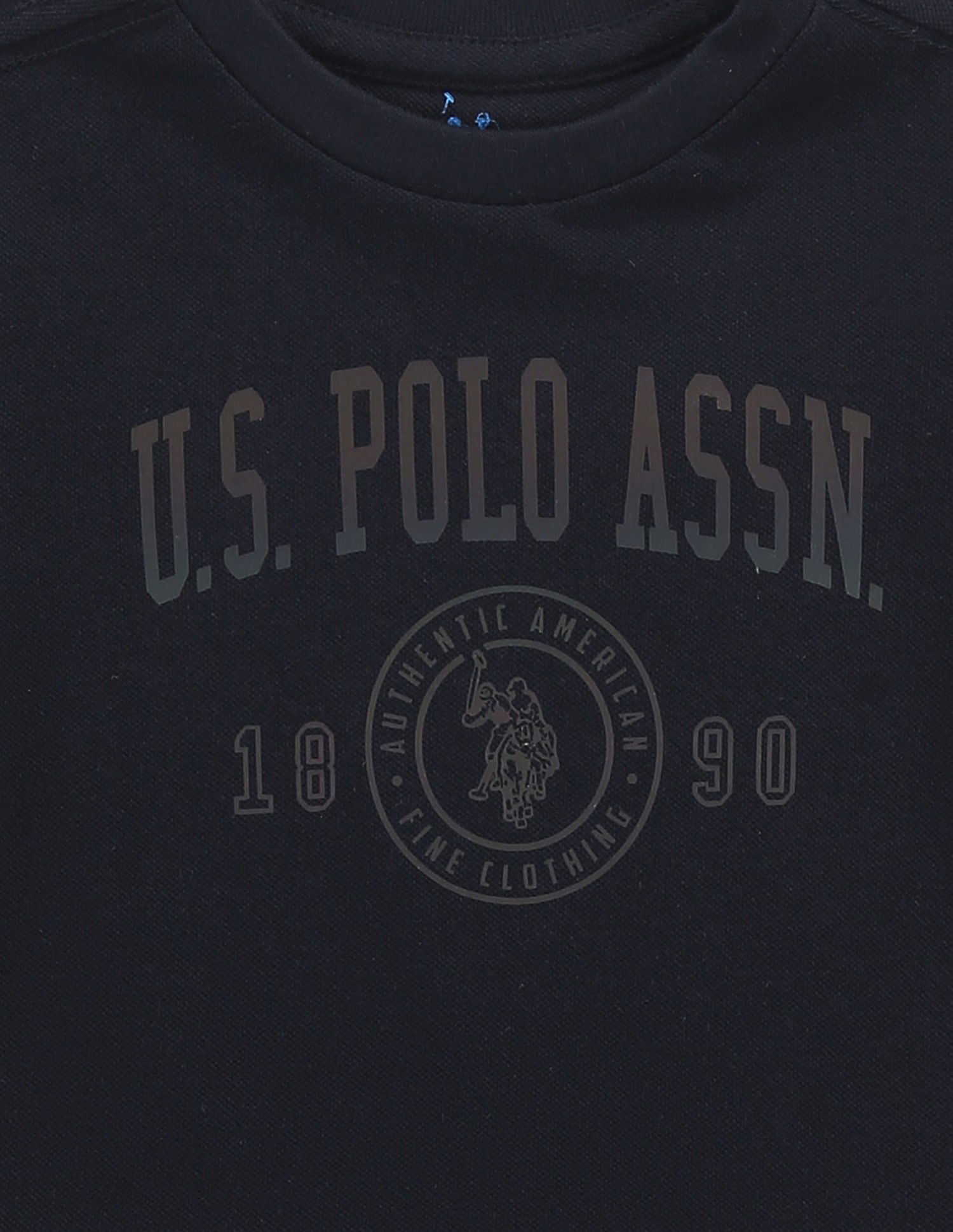 Boys Brand Print Cotton T-Shirt Navy - U.S. POLO ASSN. | Large