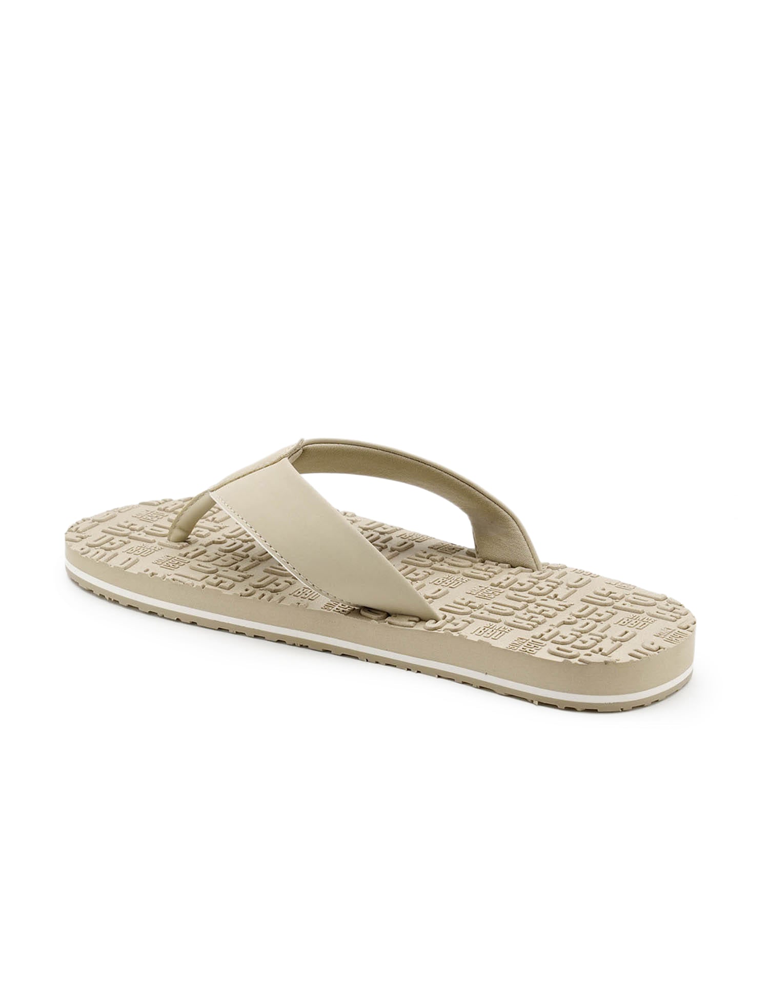 Rodri 2.0 Brand Embossed Flip Flops Beige - U.S. Polo Assn. India | Large