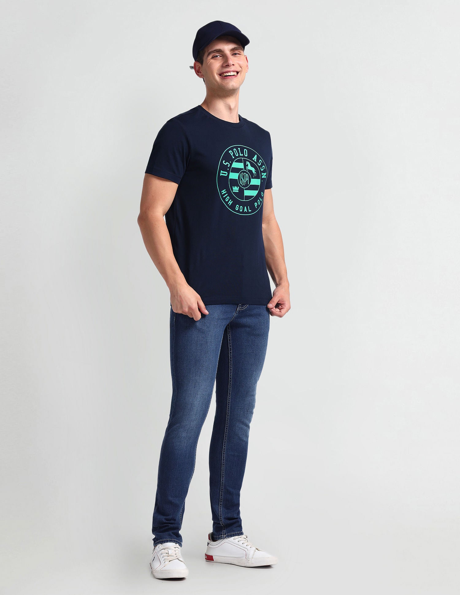 Regallo Skinny Fit Blue Jeans Blue - U.S. Polo Assn. India | Large