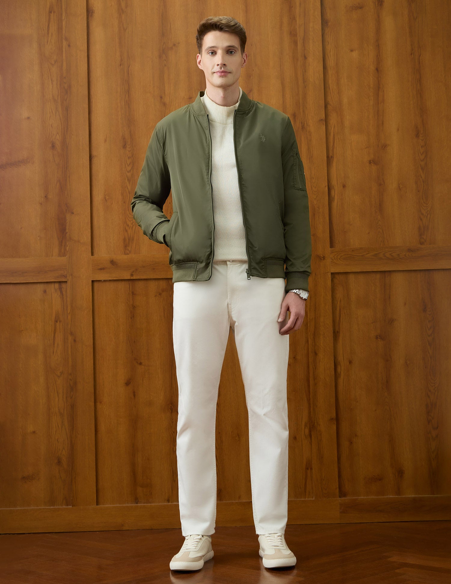 Equestrian Aisle Theater Reversible Jacket Green - U.S. POLO ASSN. | Large