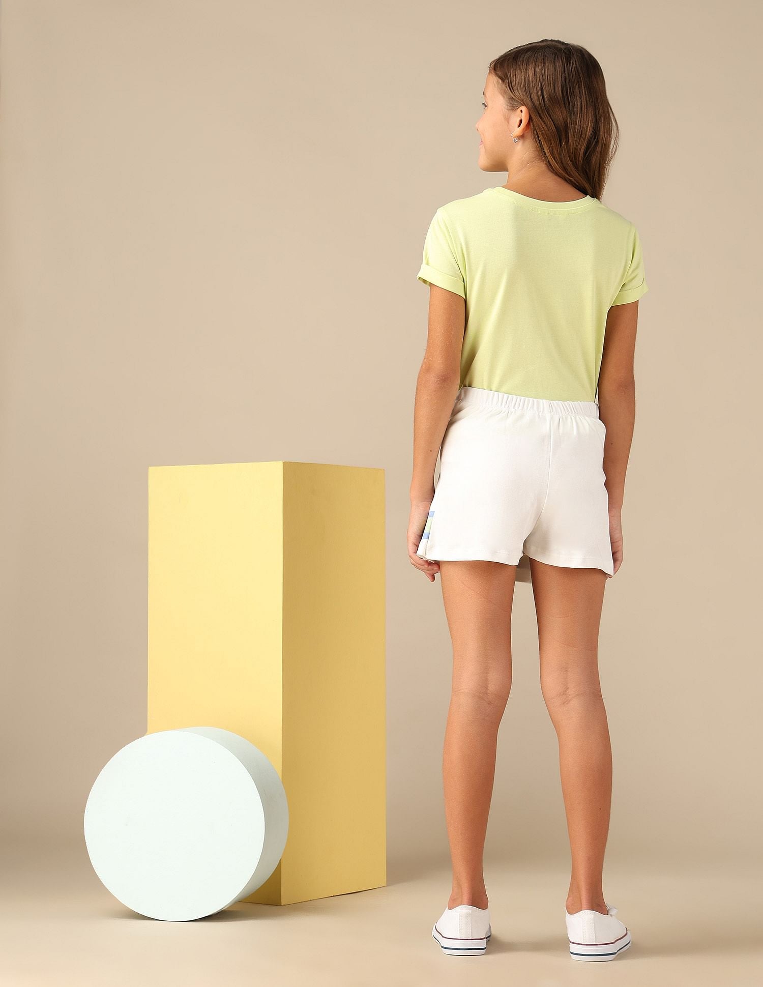 Girls Striped Varsity Skorts Off White - U.S. POLO ASSN. | Large