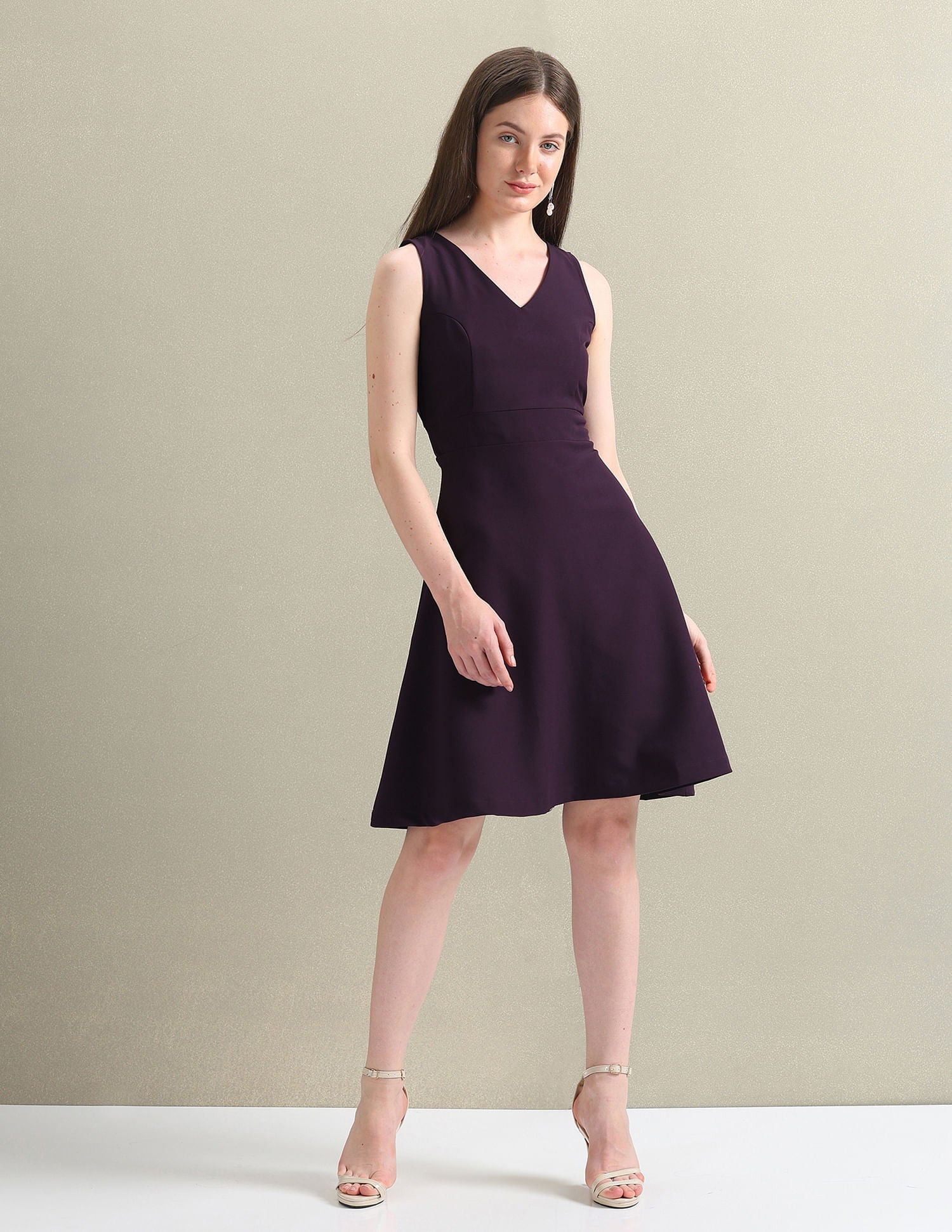 Sleeveless V-Neck Dress Plum - U.S. Polo Assn. India | Large