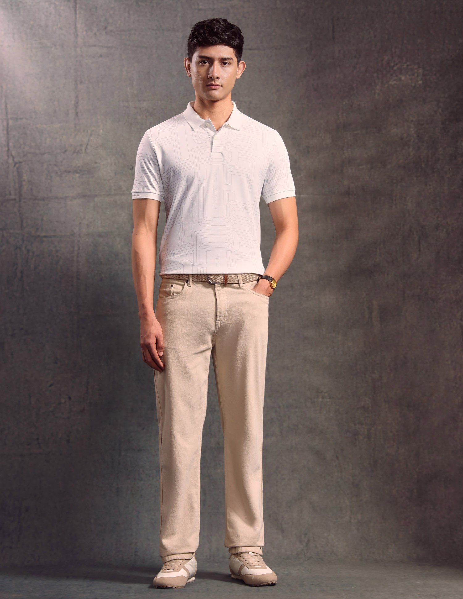 Typographic Printed Regular Fit Polo shirt White - U.S. POLO ASSN. | Large