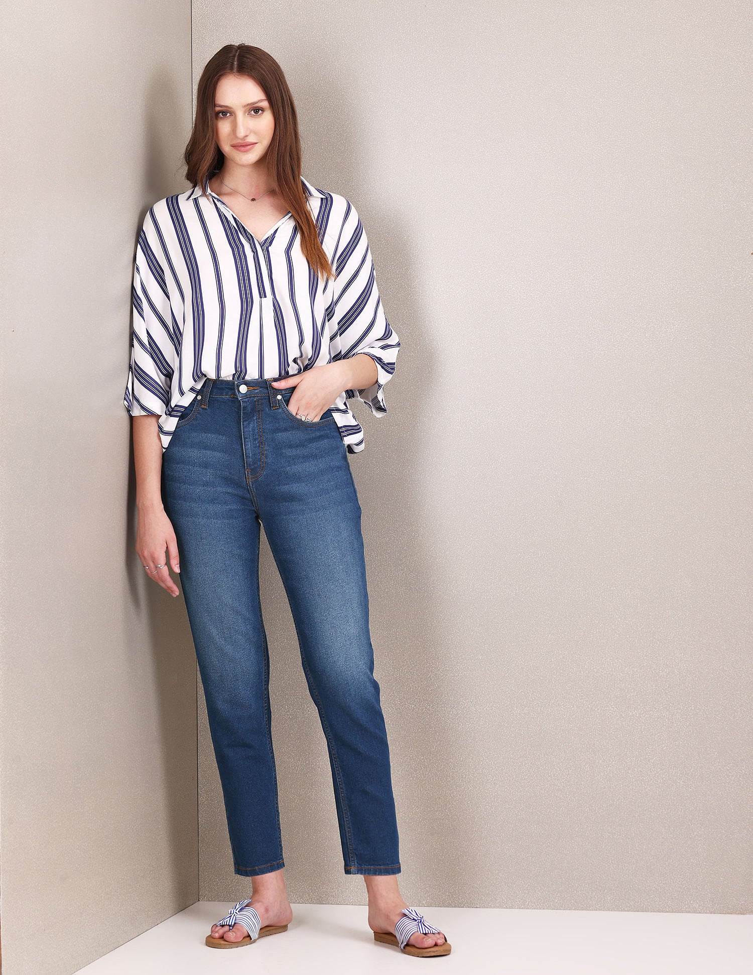 High Rise Slim Fit Jeans Blue - U.S. POLO ASSN. | Large