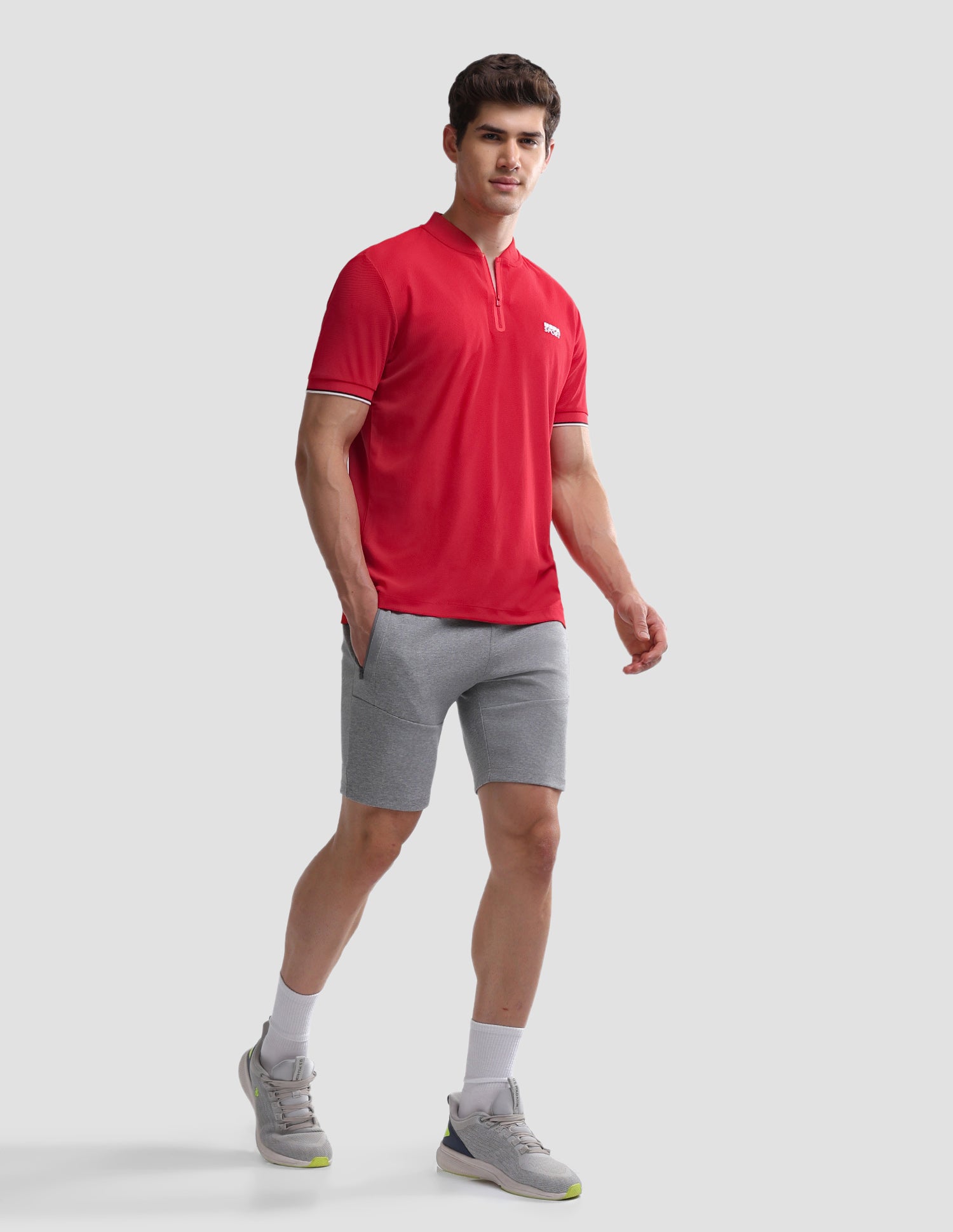 Solid Slim Fit Active Polo Shirt Red - U.S. Polo Assn. India | Large