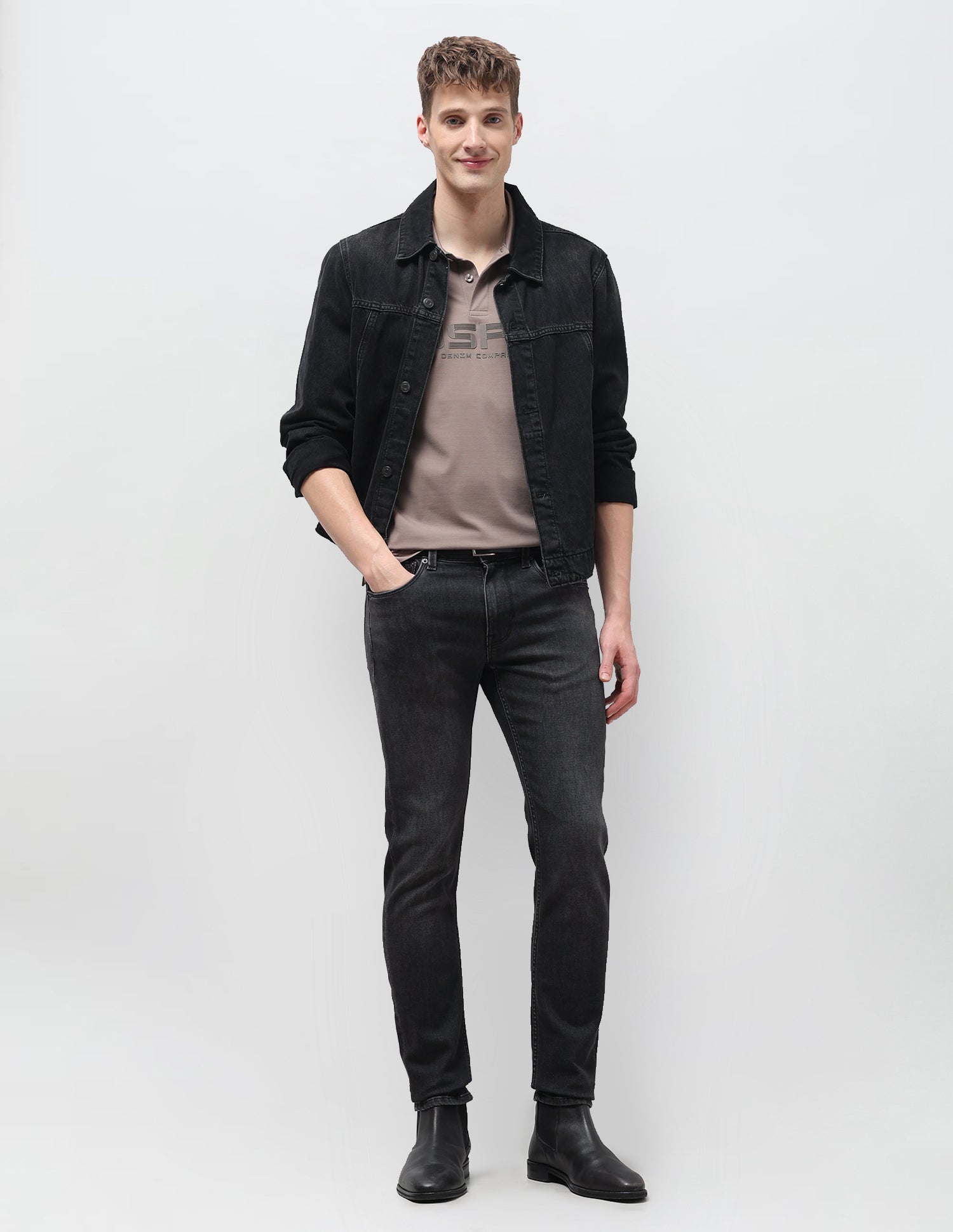 Regallo Skinny Fit Black Jeans Black - U.S. Polo Assn. India | Large
