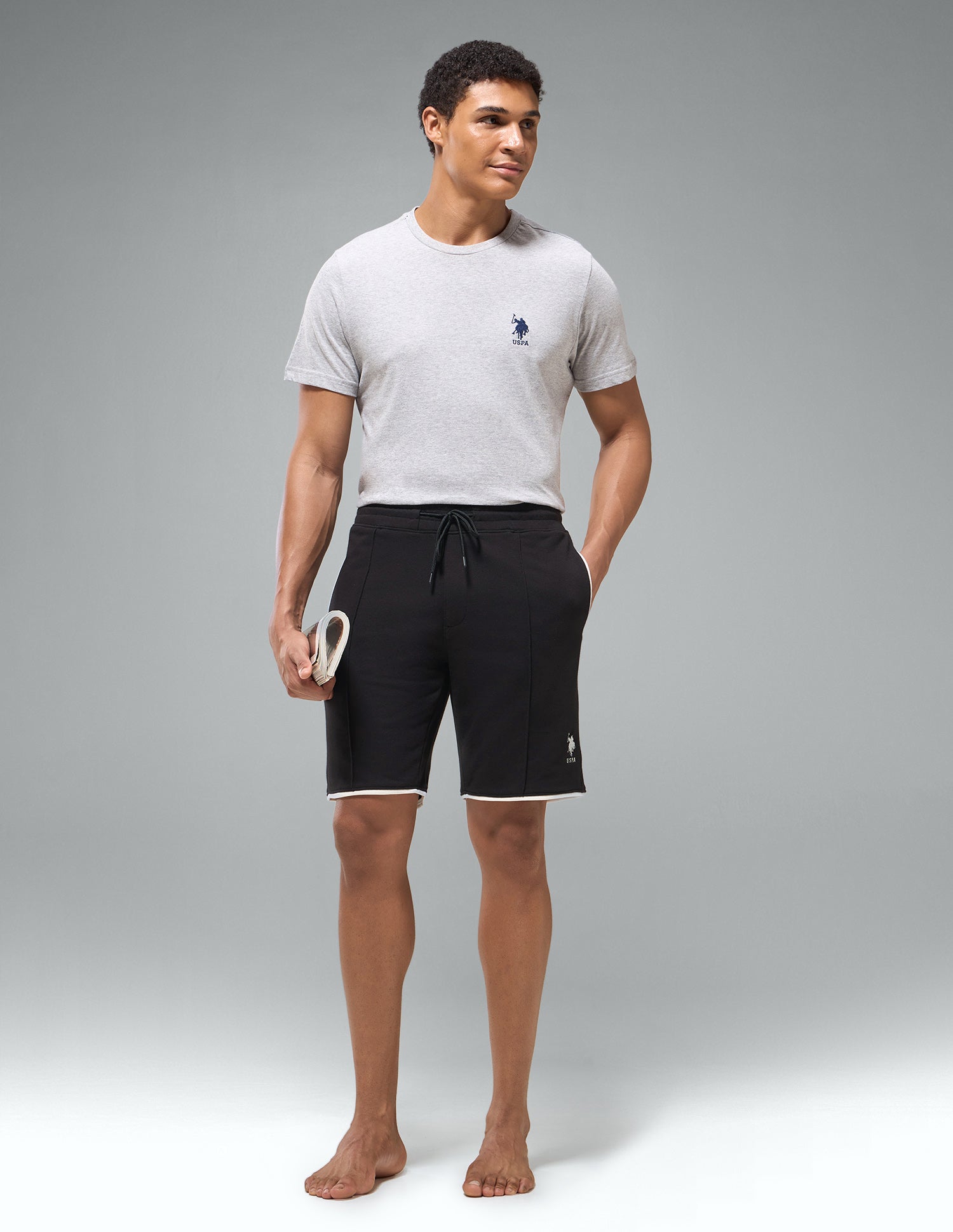 Temperature Regulating OES12 Lounge Shorts Black - U.S. Polo Assn. India | Large
