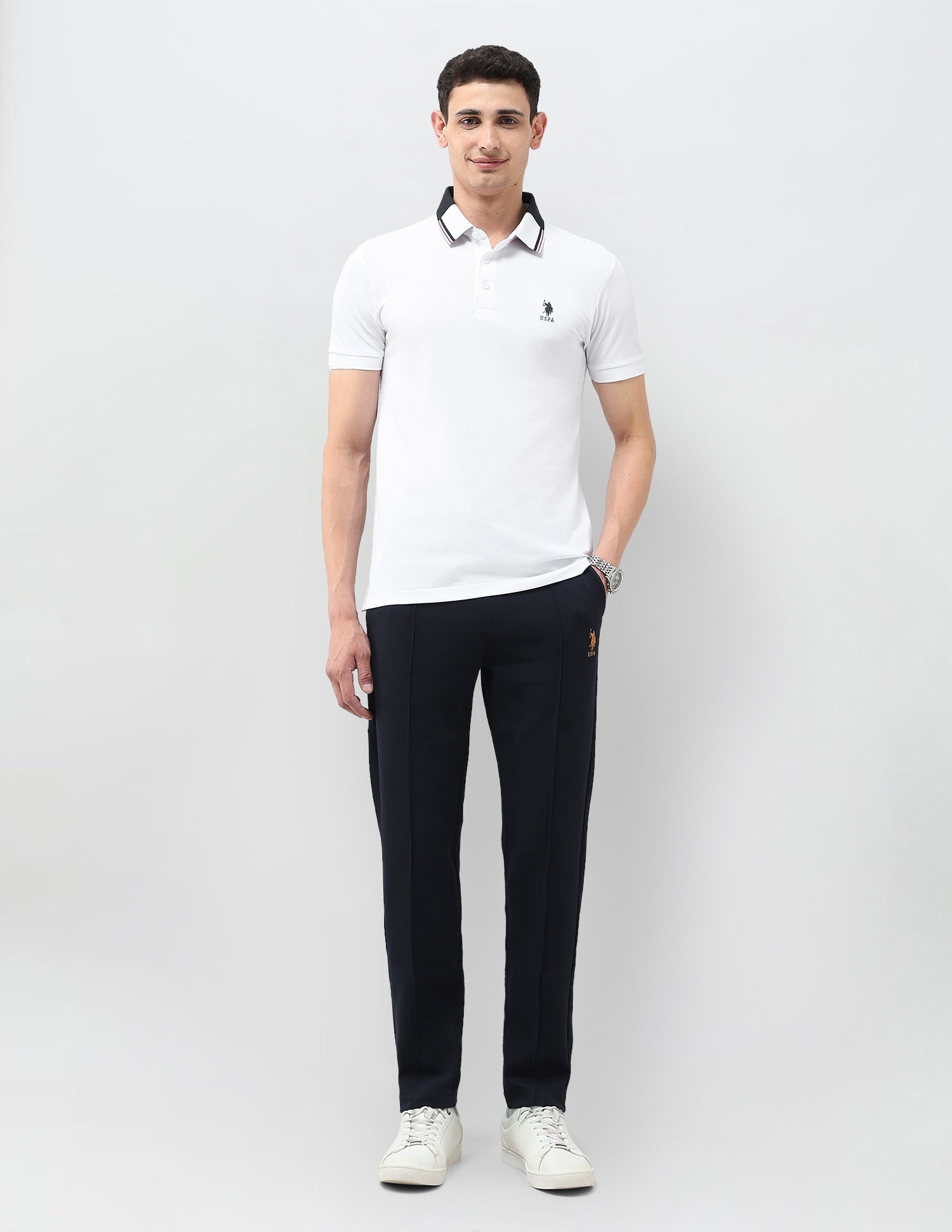 Solid Regular Fit Polo Shirt White - U.S. POLO ASSN. | Large