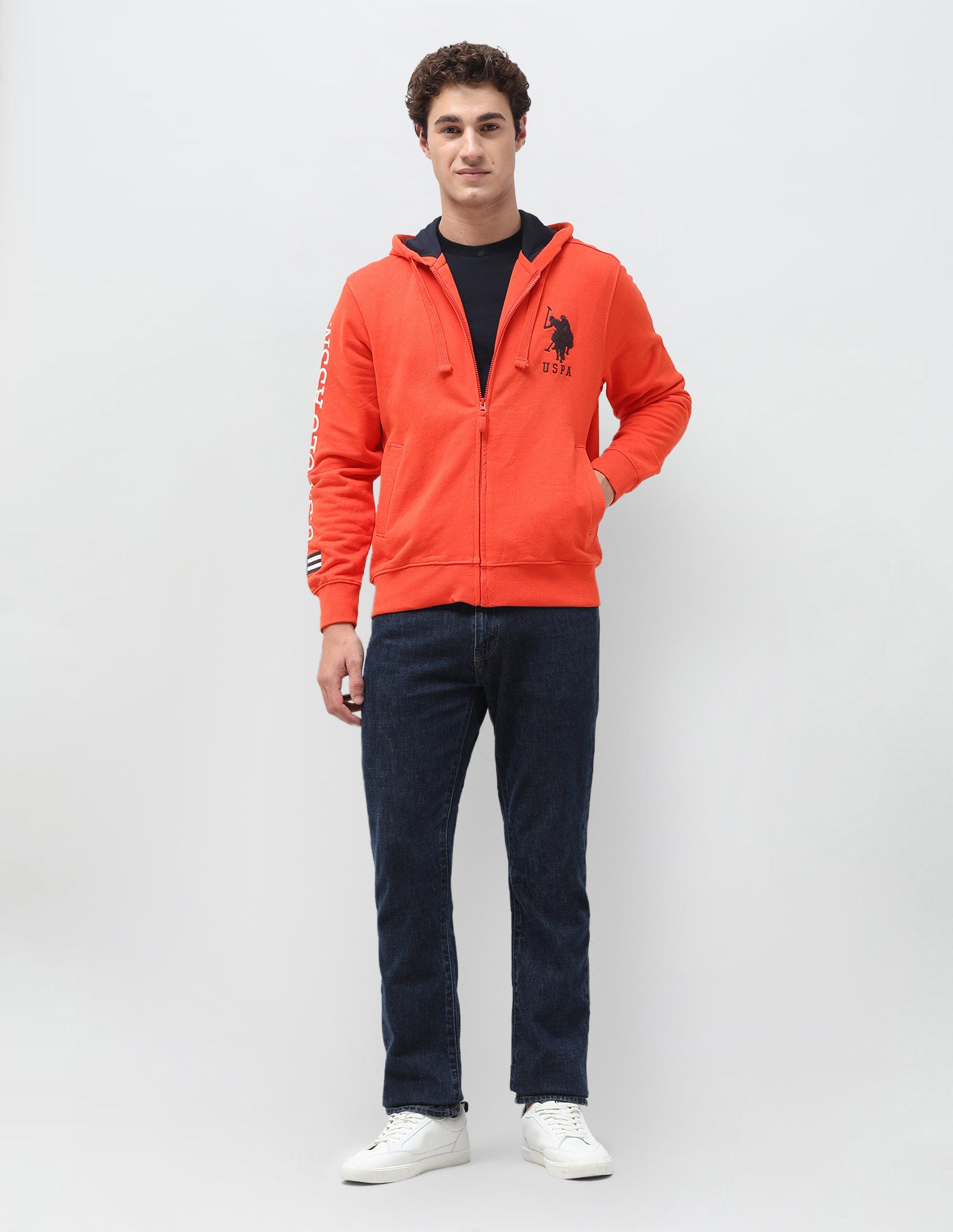 Solid Regular Fit Sweatshirt Red - U.S. Polo Assn. India | Large