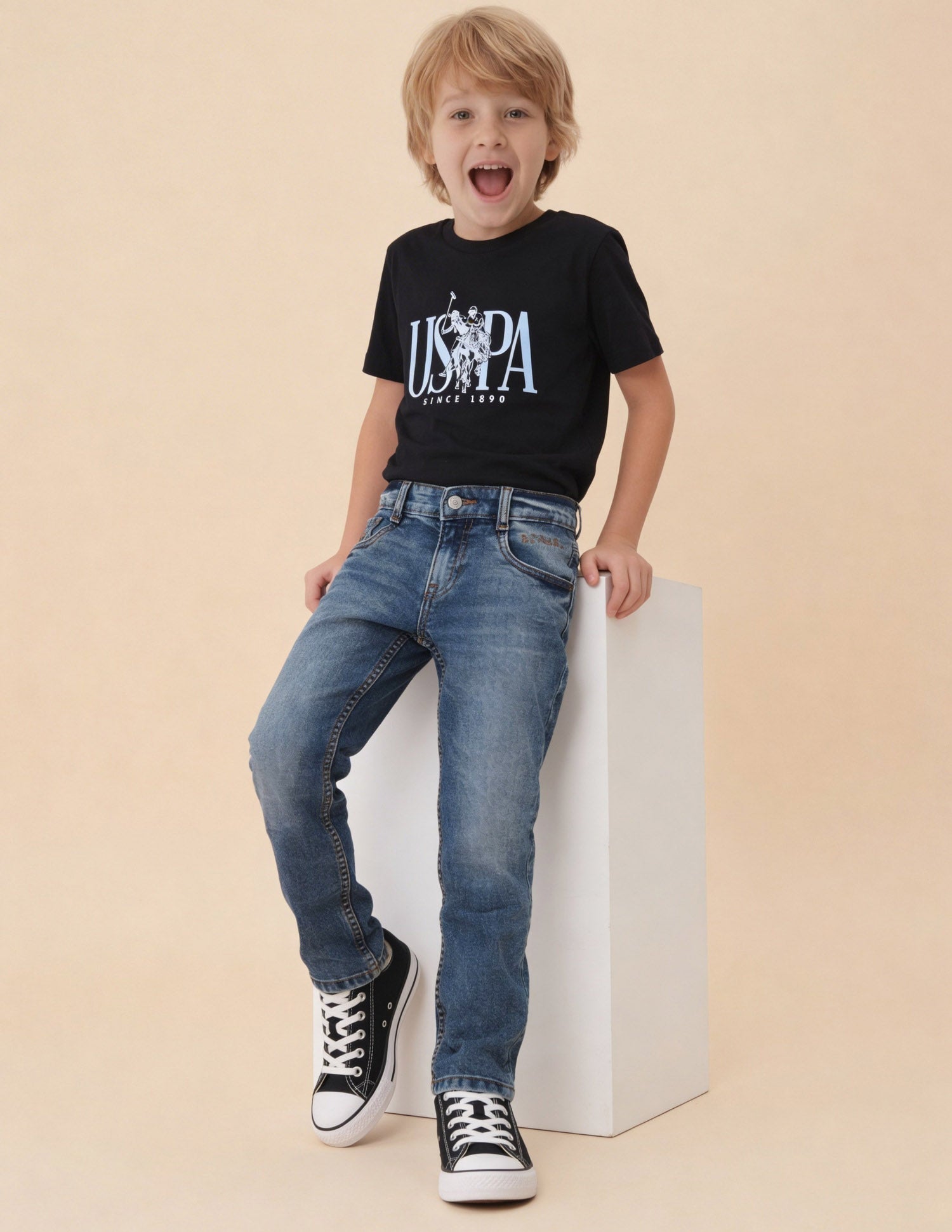 Slim Fit Blue Jeans Blue - U.S. Polo Assn. India | Large