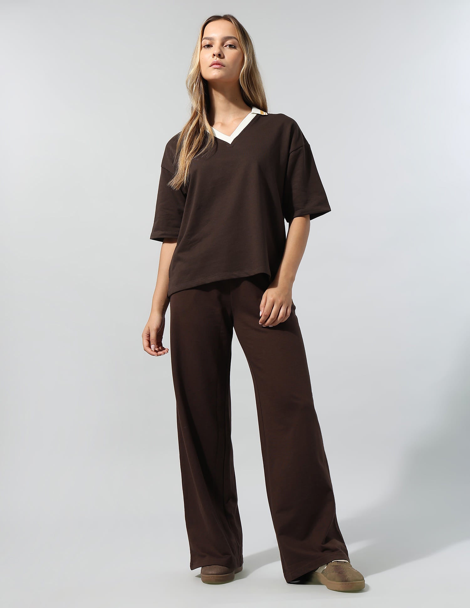 Contrast Collar Relaxed Polo Shirt Brown - U.S. Polo Assn. India | Large