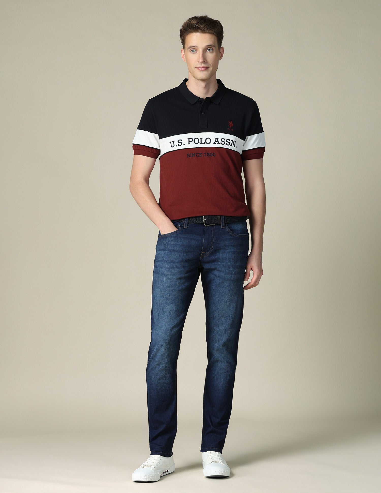 Brand Embroidered Regular Fit Polo Shirt Navy - U.S. POLO ASSN. | Large