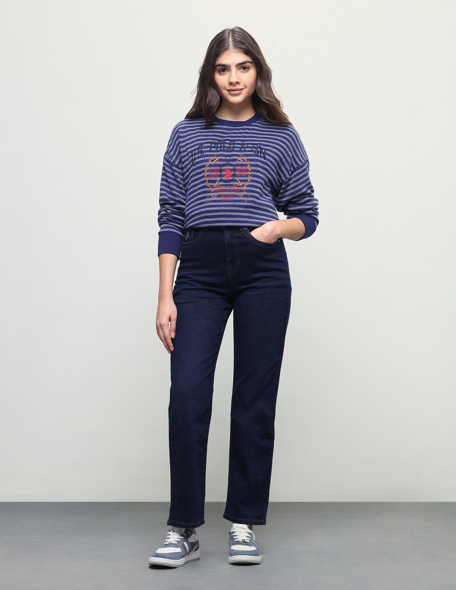 Straight Fit Blue Jeans Dark Blue - U.S. Polo Assn. India | Large