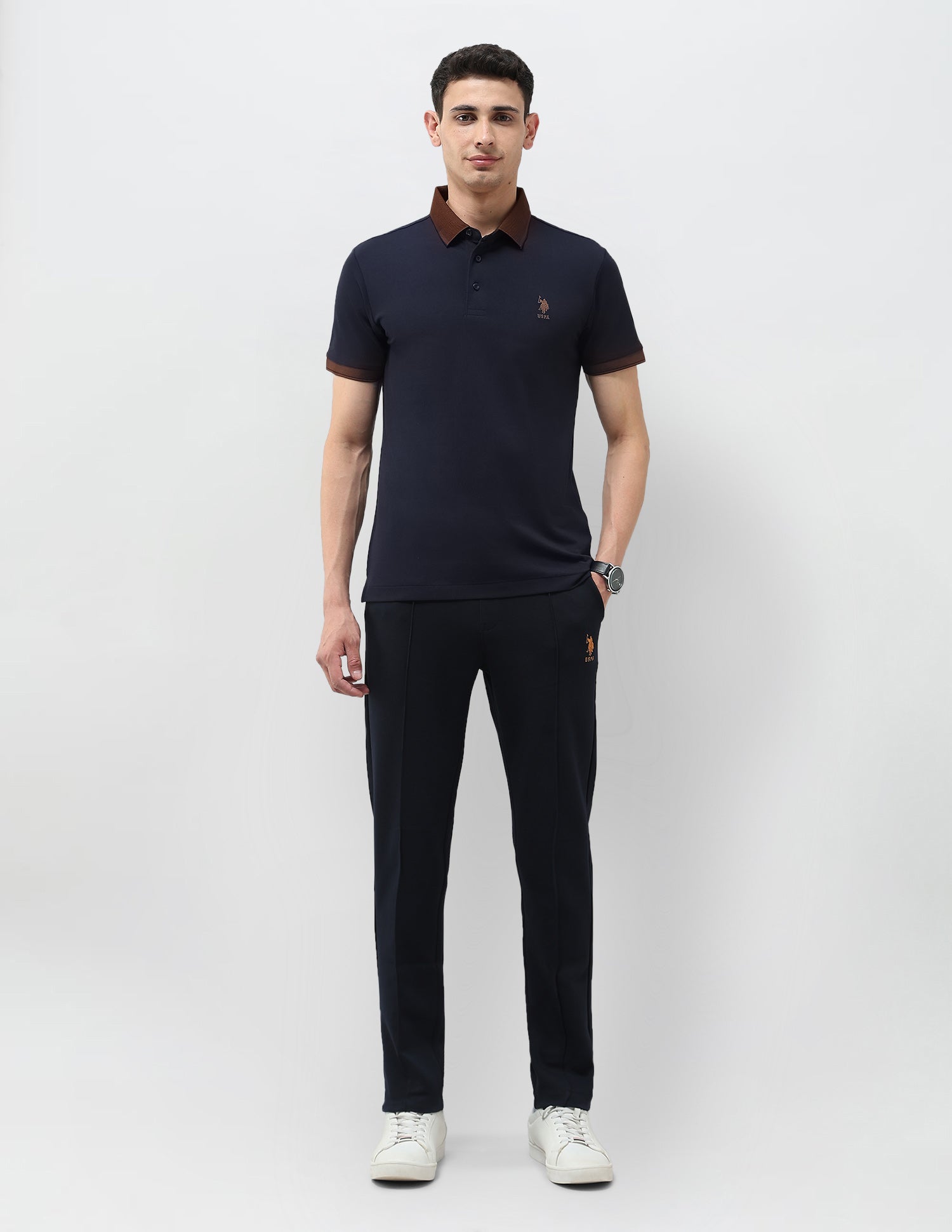 Solid Regular Fit Polo Shirt Navy - U.S. POLO ASSN. | Large