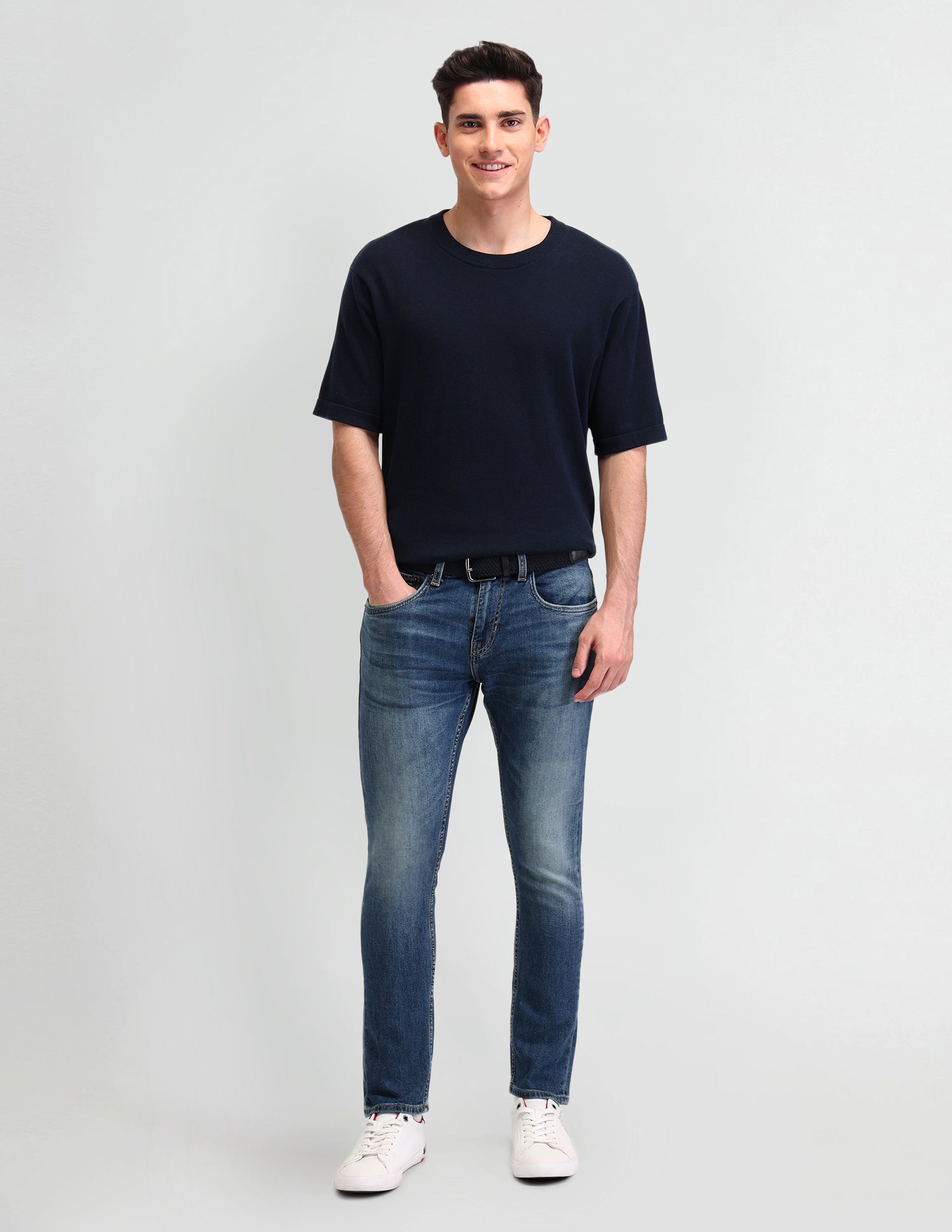 Henry Tapered Fit Cropped Blue Jeans Blue - U.S. POLO ASSN. | Large