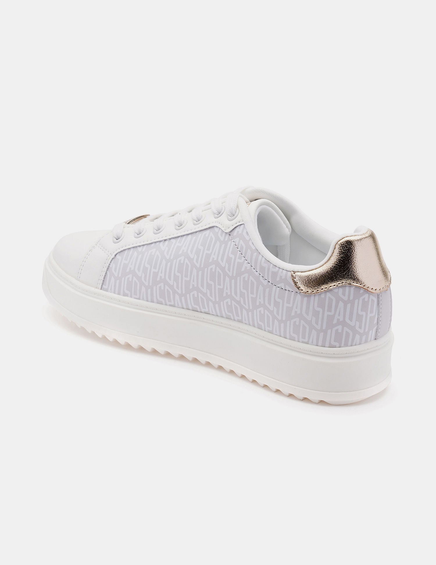 Women Narcisa Brand Printed Sneakers White - U.S. POLO ASSN. | Large