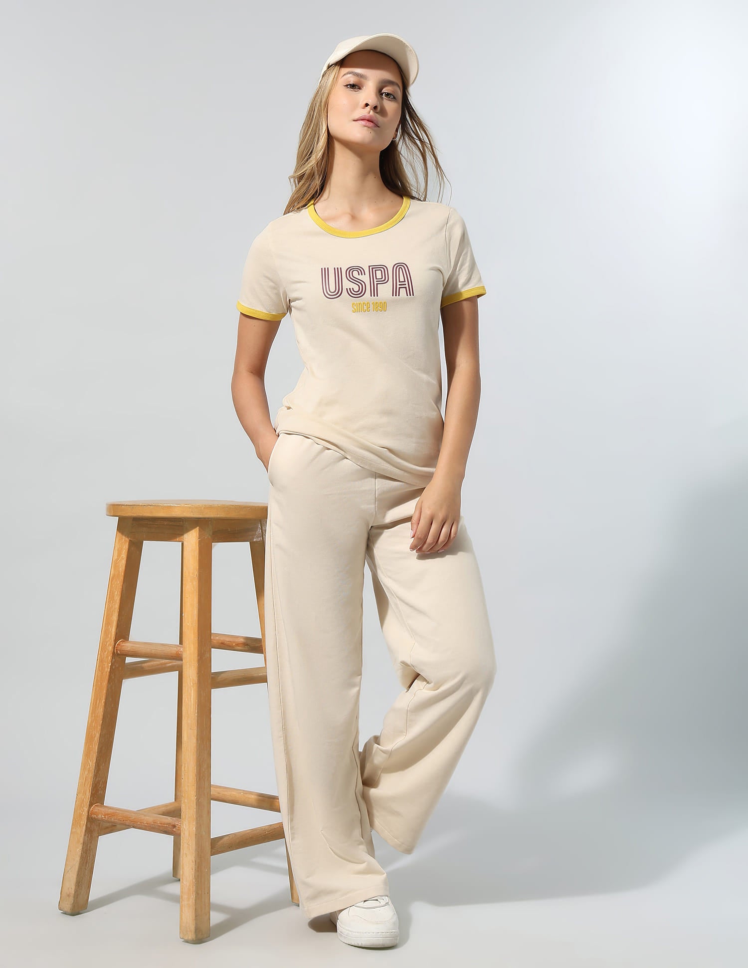 Brand Printed Regular Fit T-Shirt White - U.S. Polo Assn. India | Large