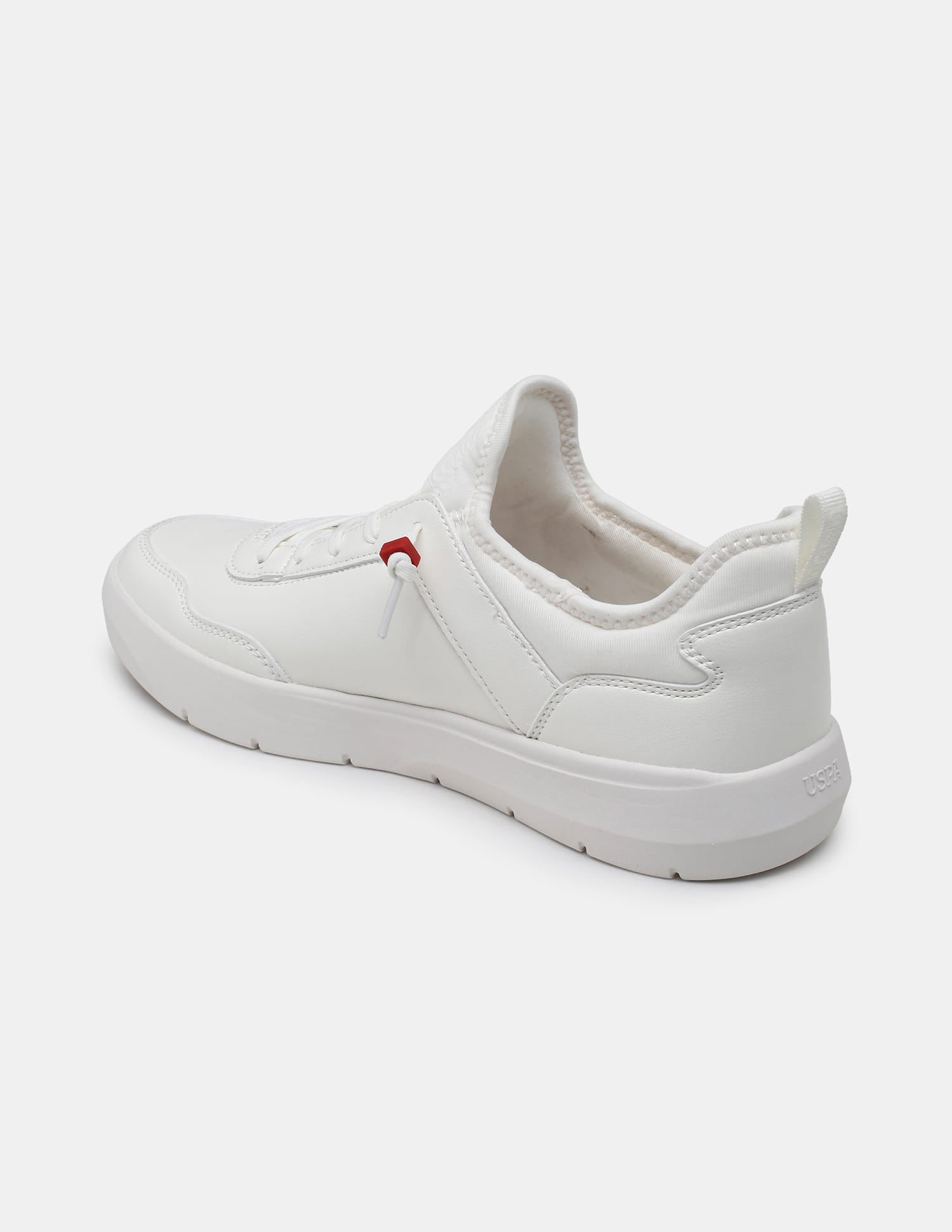 Round Toe Lace Ups Barclay Sneakers White - U.S. Polo Assn. India | Large