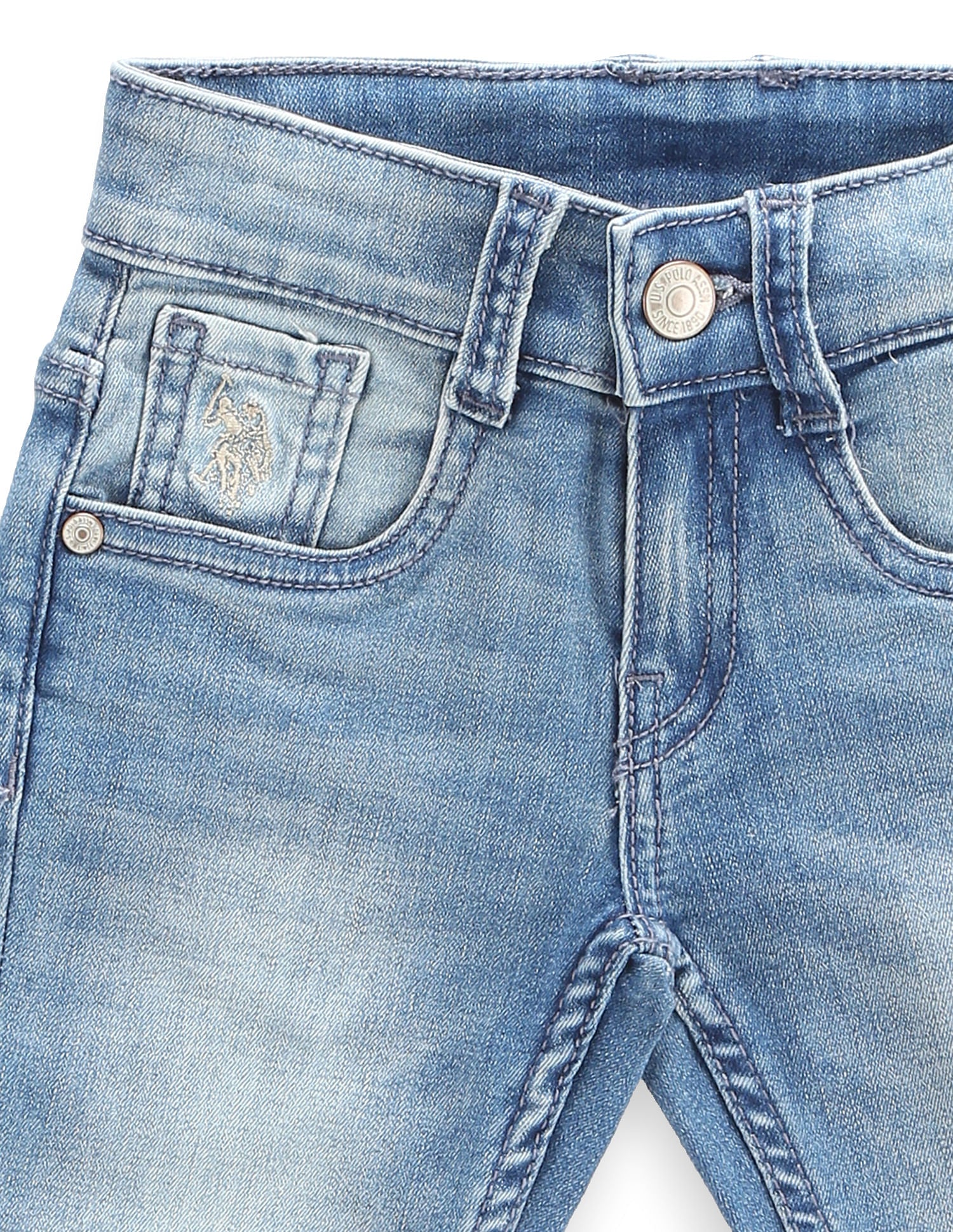 Mid Rise Slim Fit Jeans Blue - U.S. Polo Assn. India | Large