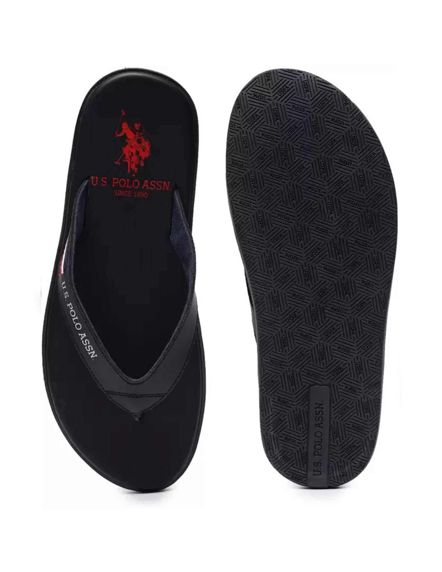 Men Logo Wanor 2.0 Flip Flops Navy - U.S. Polo Assn. India | Large