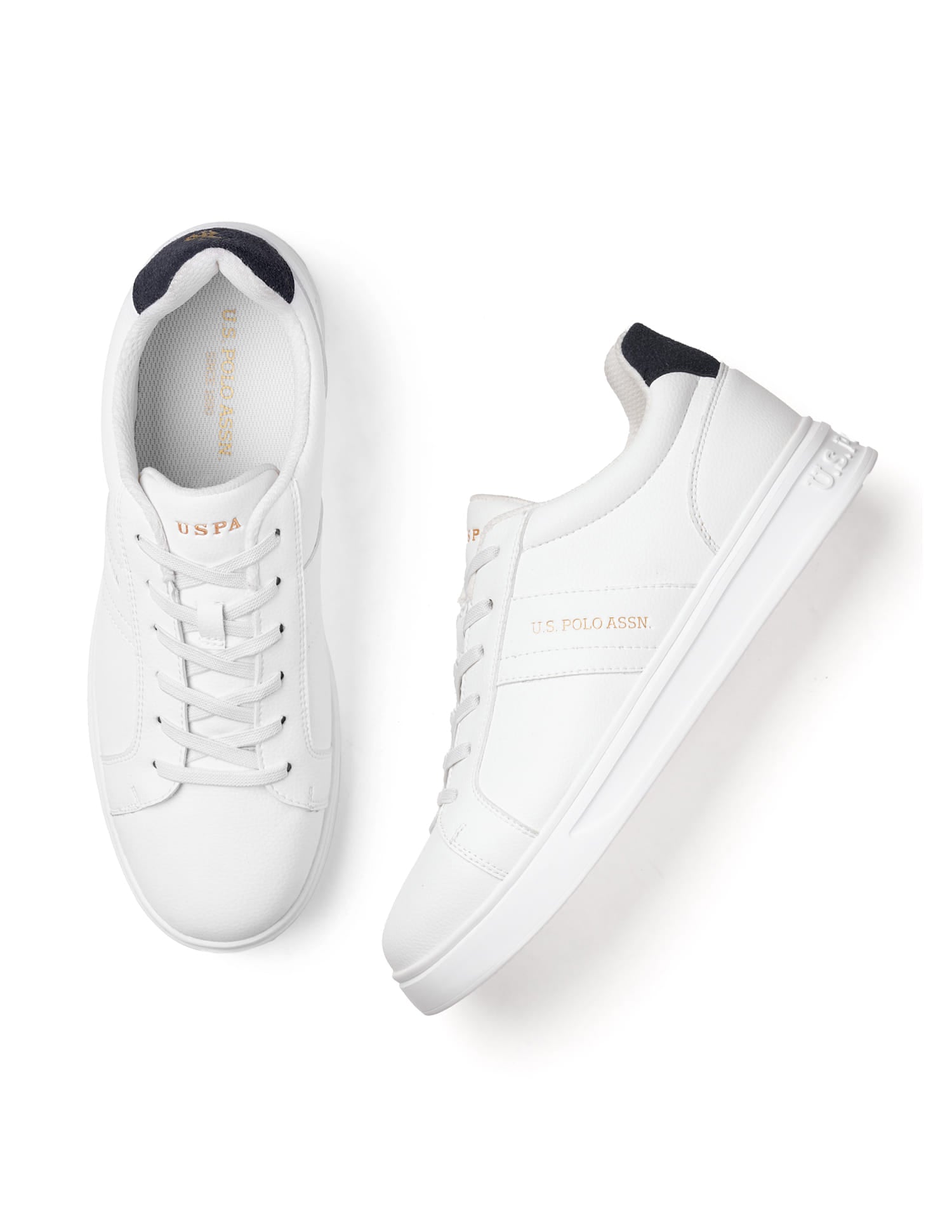 Men Kensy Solid Sneakers White - U.S. Polo Assn. India | Large