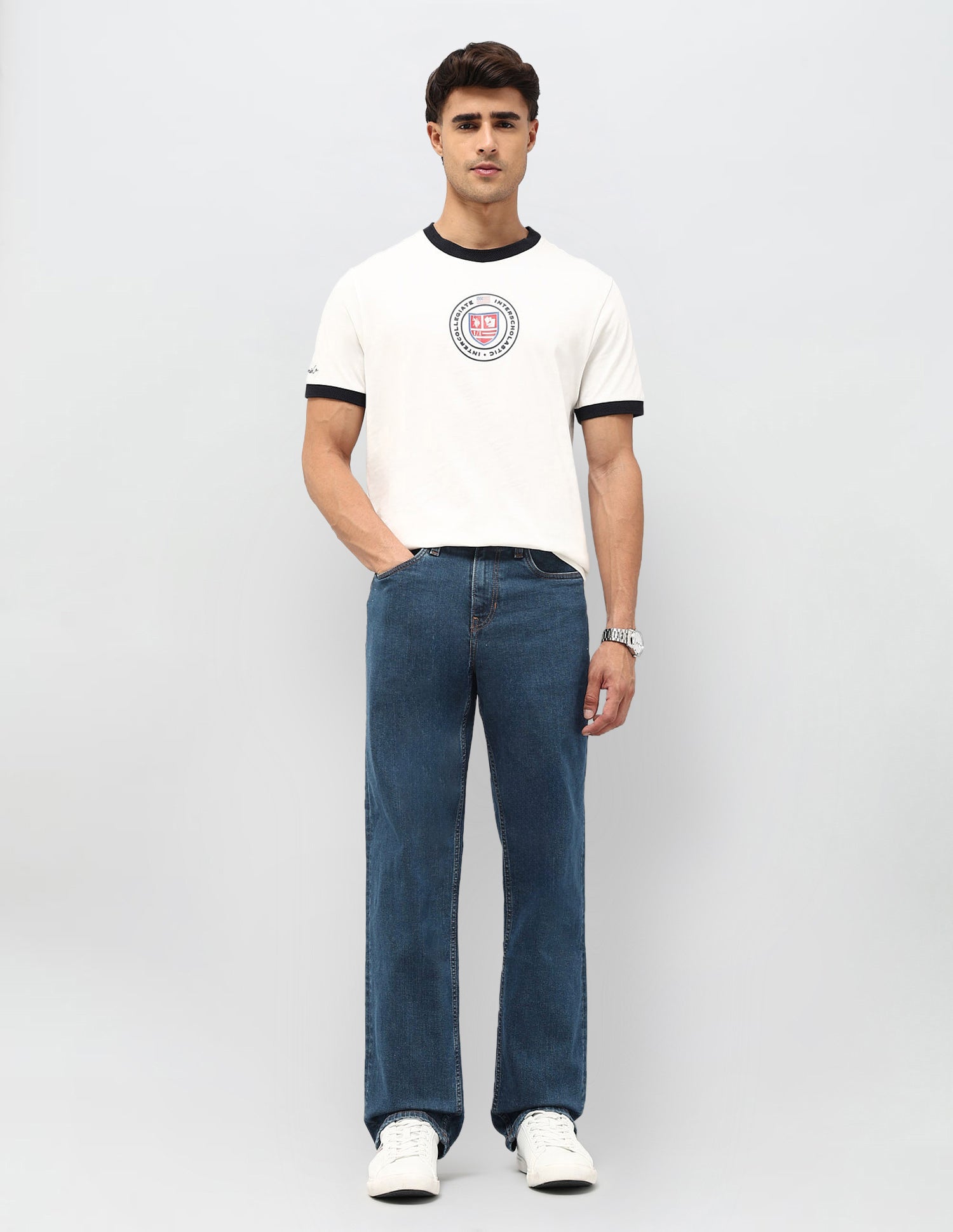 Shawn Relaxed Fit Blue Jeans Med Blue - U.S. Polo Assn. India | Large