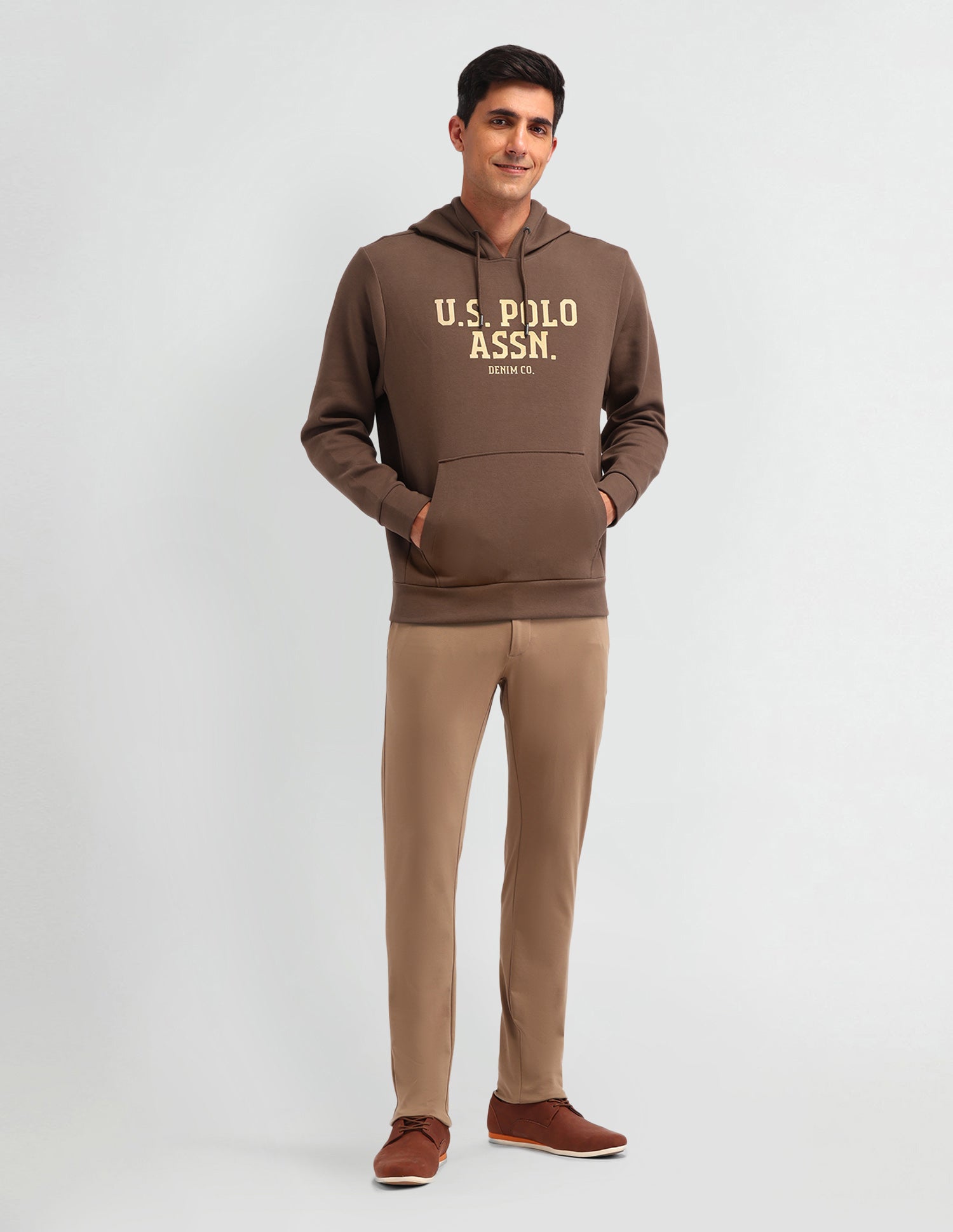 Brand Printed Regular Fit Sweatshirt Light Grey - U.S. POLO ASSN. | Large