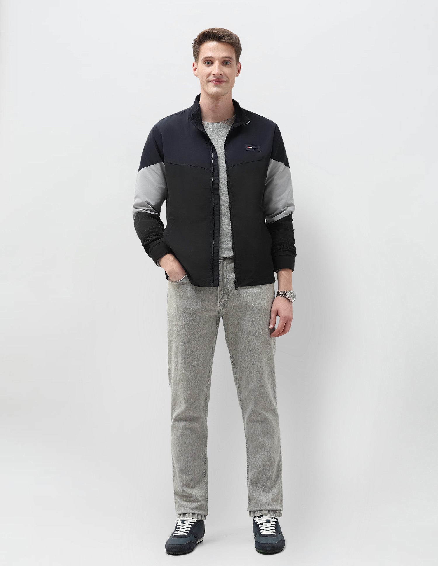 Colour Blocked Windcheater Jacket Navy - U.S. POLO ASSN. | Large