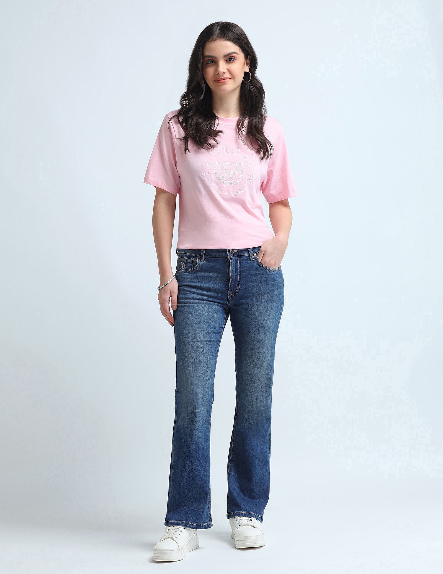 Skinny Bootcut Fit Blue Jeans Blue - U.S. POLO ASSN. | Large