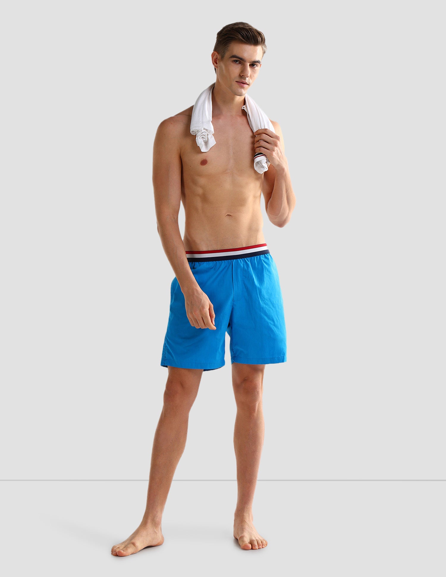 Solid Pure Cotton Boxers - Pack Of 1 Blue - U.S. POLO ASSN. | Large