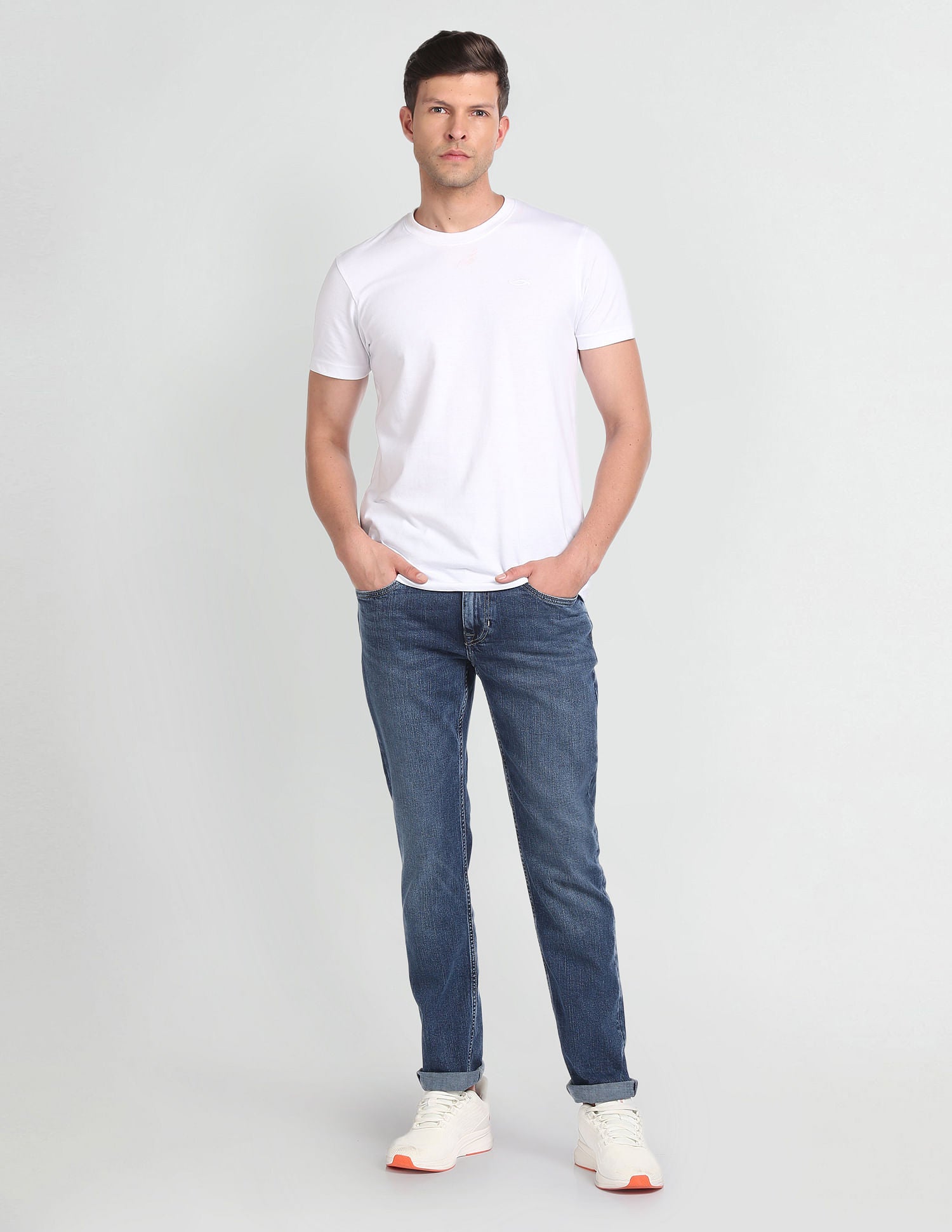 Brandon Slim Tapered Fit Blue Jeans Blue - U.S. POLO ASSN. | Large