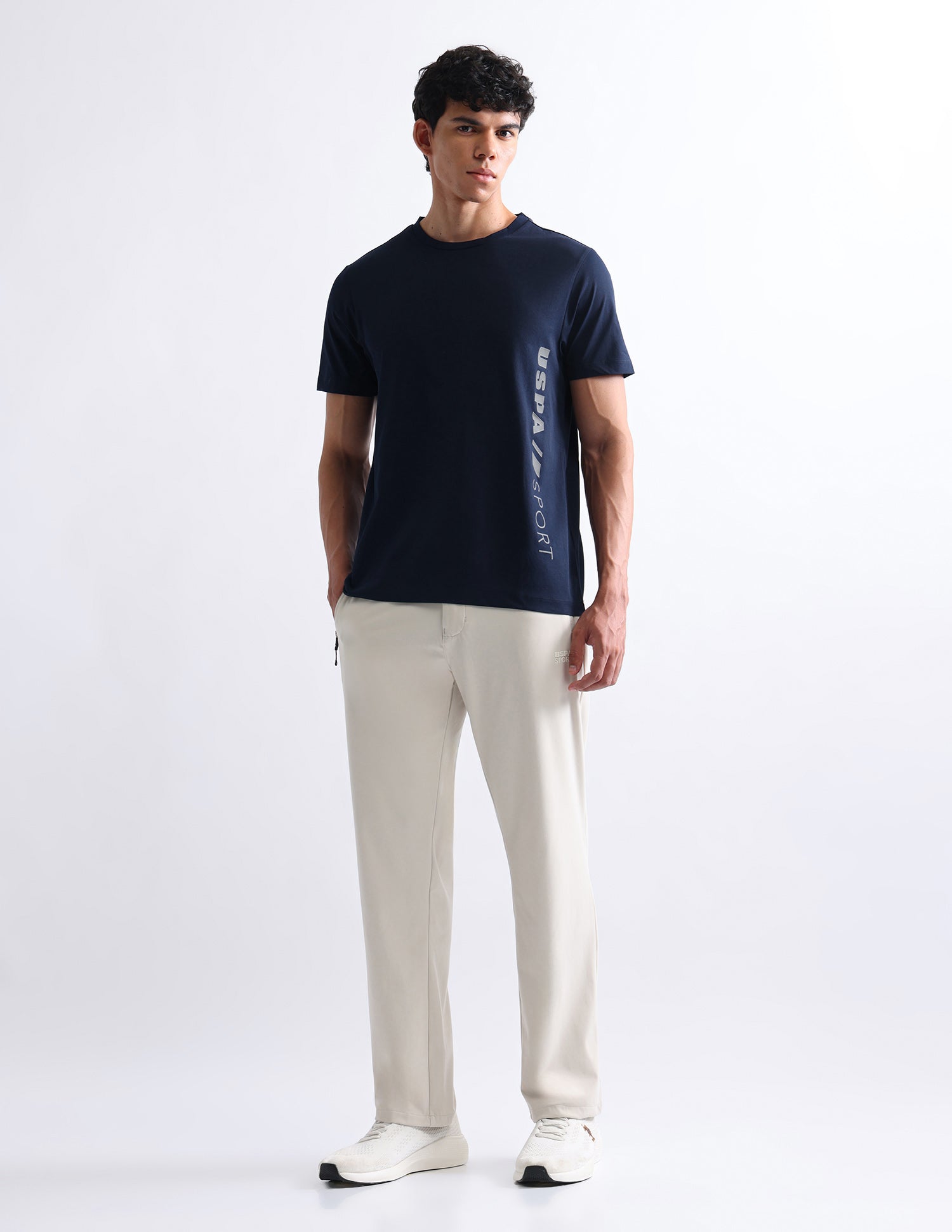 Brand Printed Regular Fit T- Shirt Navy - U.S. Polo Assn. India | Large