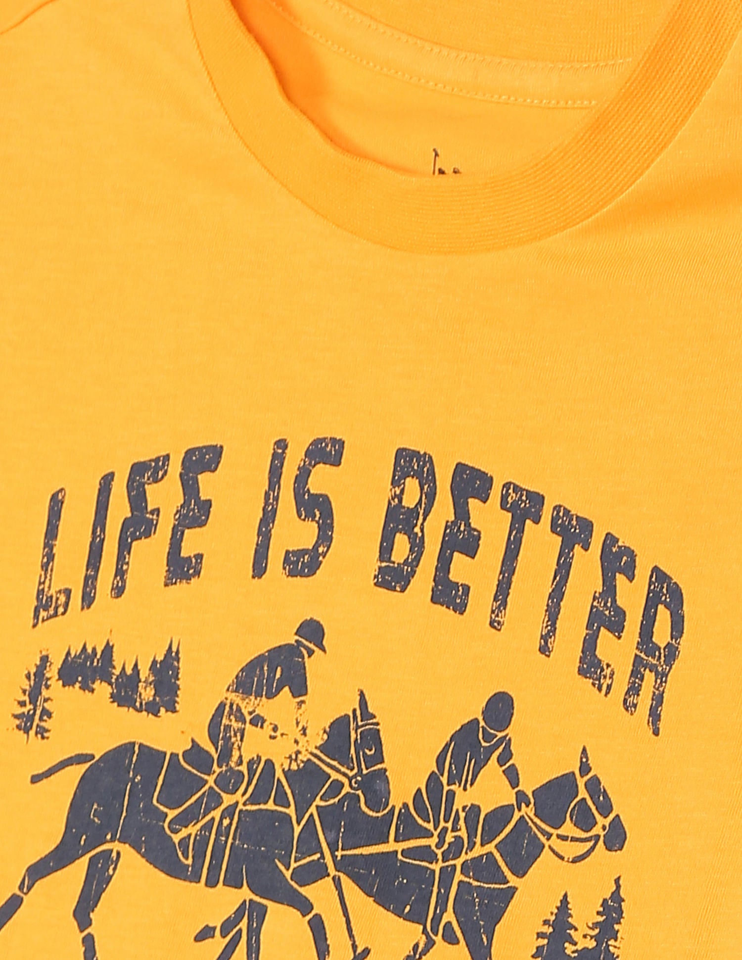 Boys Mustard Crew Neck Graphic Print T-Shirt Mustard - U.S. POLO ASSN. | Large