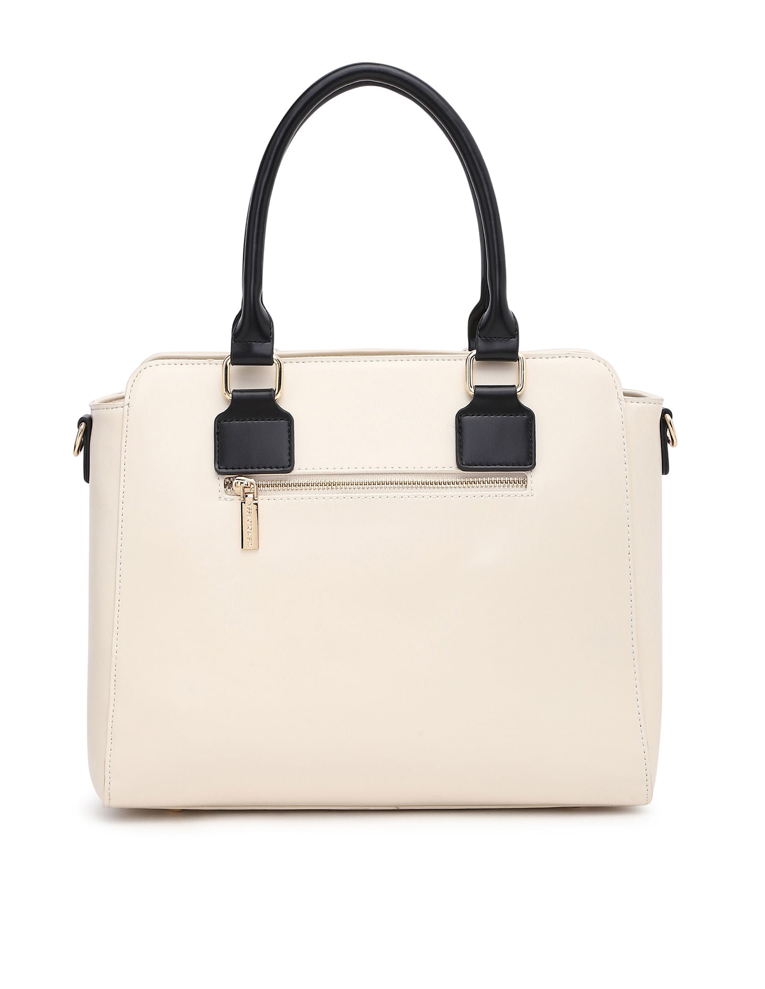 Women April Colour Blocked Satchel Bag Beige - U.S. POLO ASSN. | Large