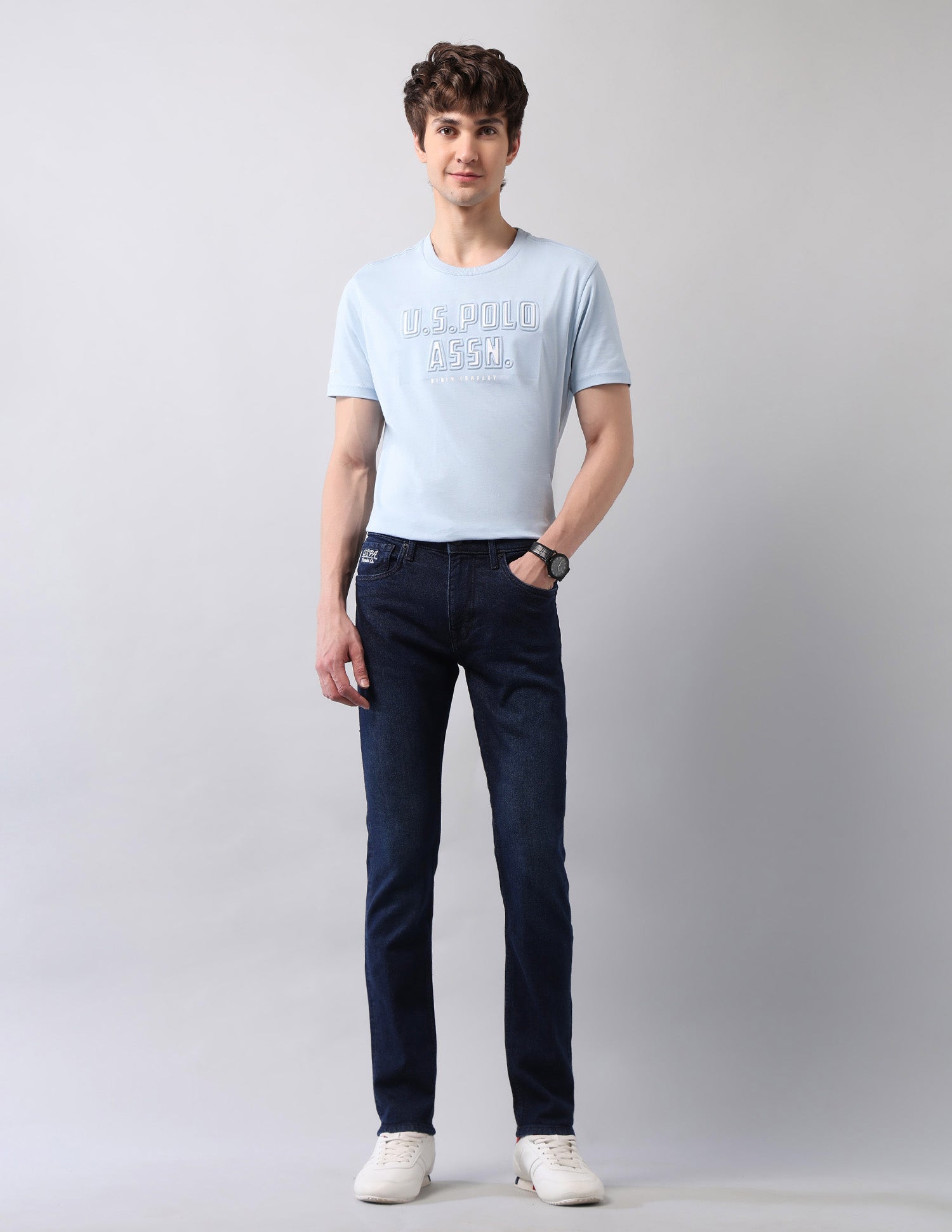 Regallo Skinny Fit Blue Jeans Blue - U.S. Polo Assn. India | Large
