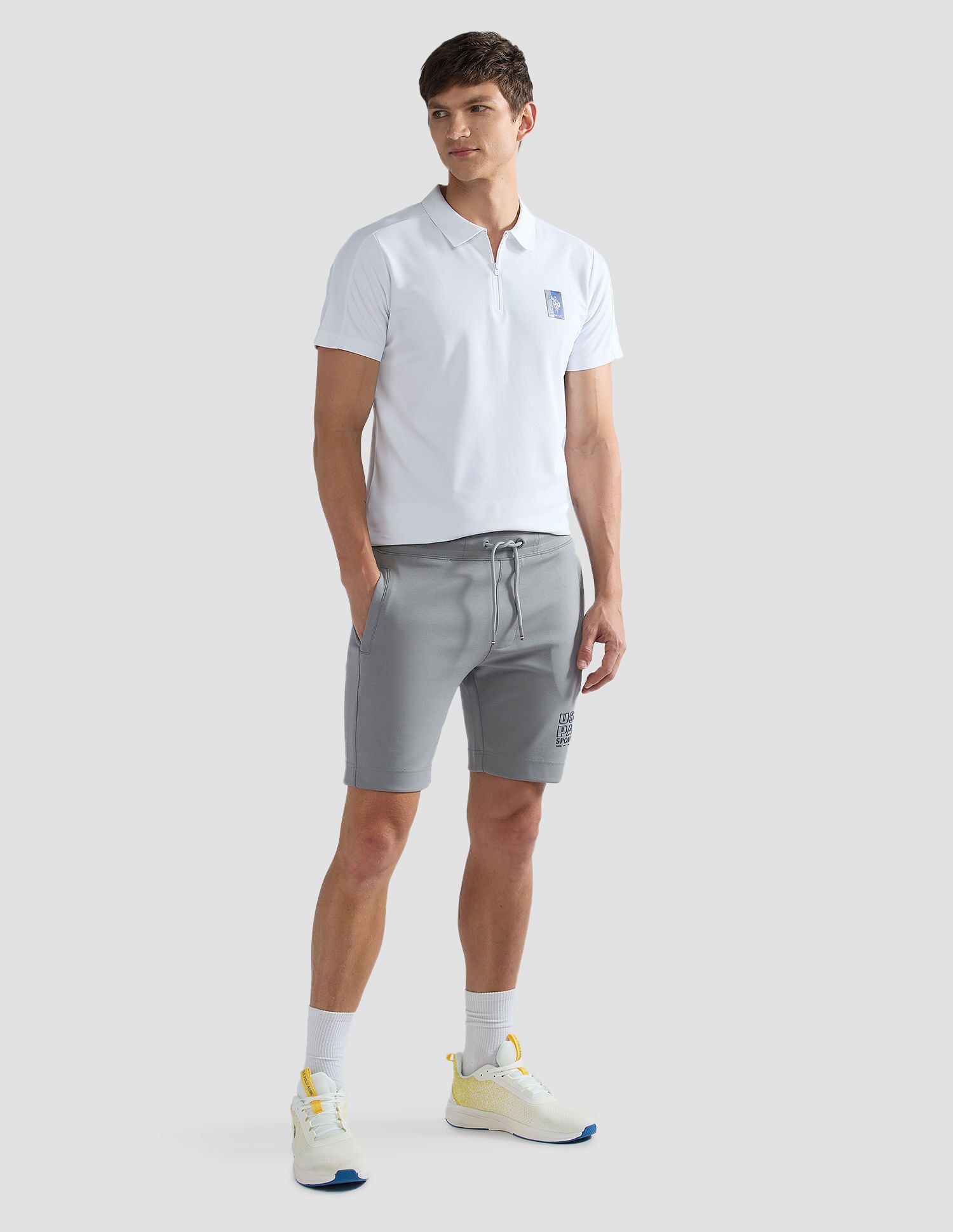 Appliqued Slim Polo Shirt White - U.S. Polo Assn. India | Large