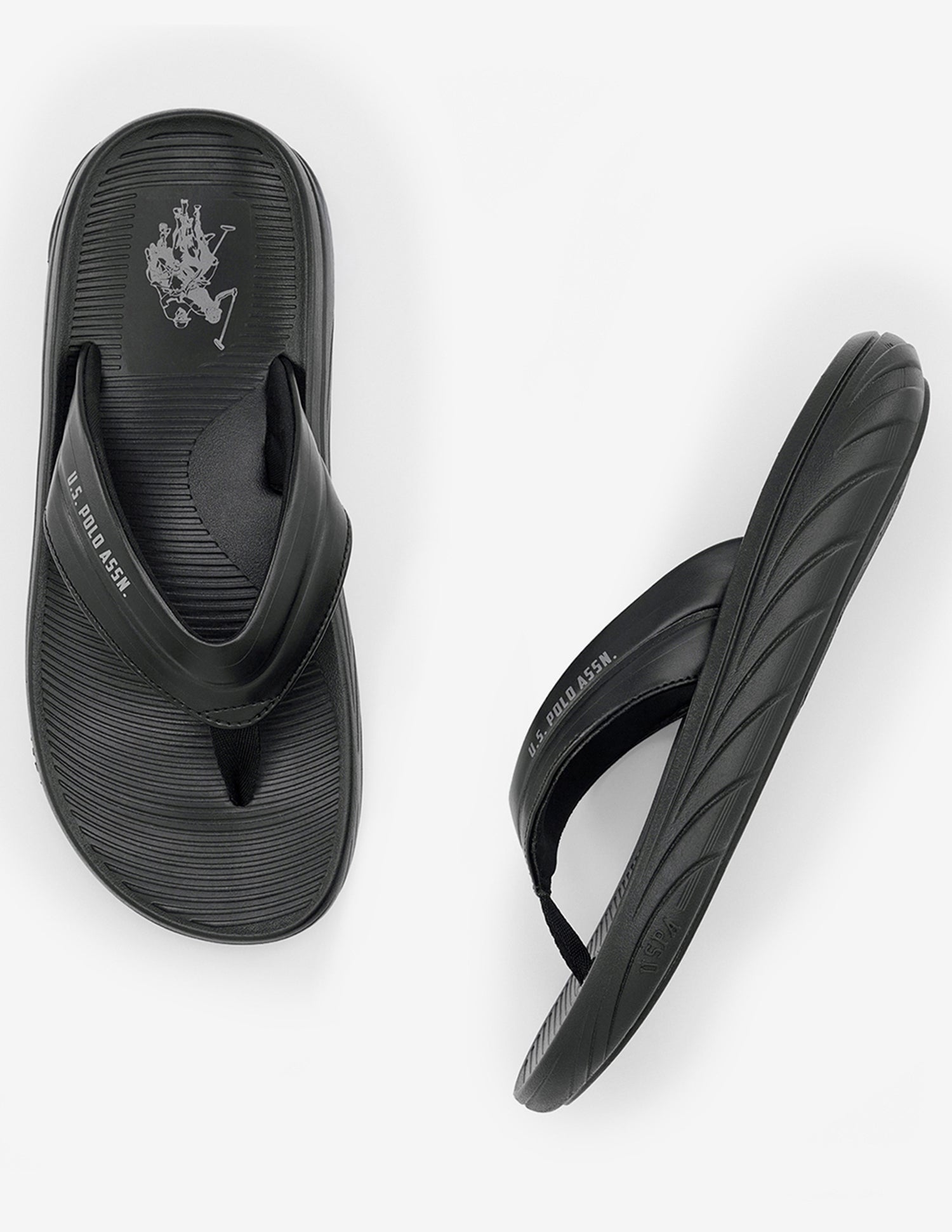 Broad Strap Celtic Flip Flops Black - U.S. Polo Assn. India | Large