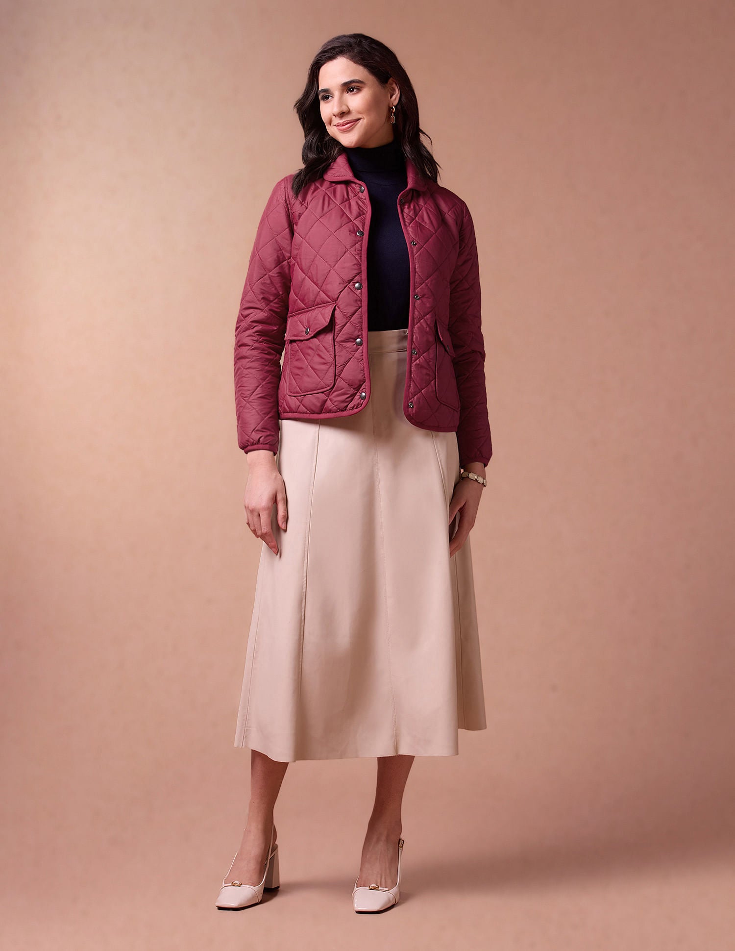 Spread Collar Puffer Jacket Cherry - U.S. POLO ASSN. | Large